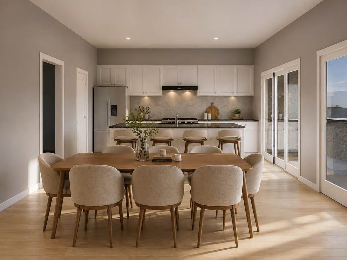 Open-Plan Dining That Gives You Kitchen Visibility Without Sacrificing the Room