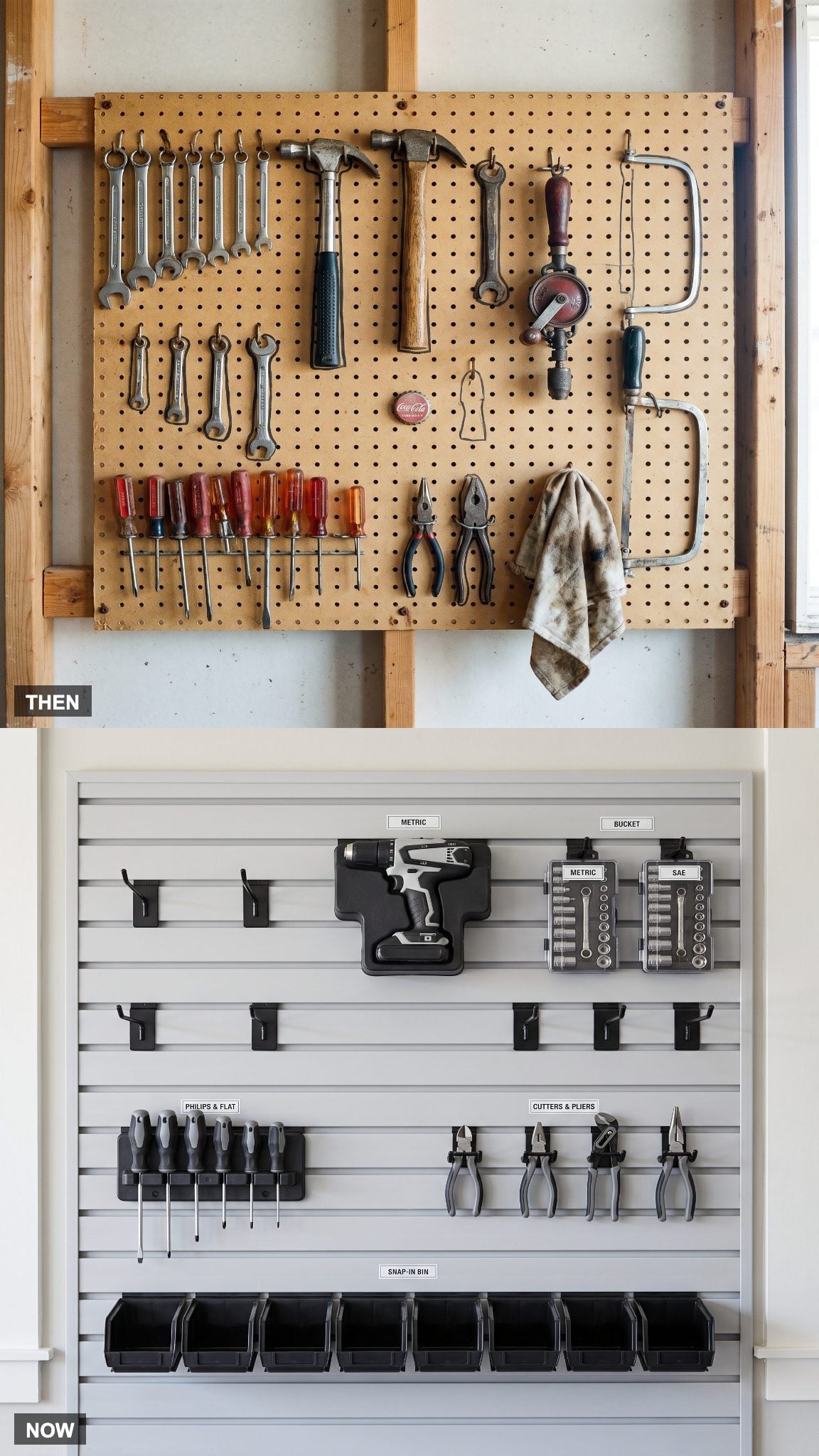 The Pegboard: A Wall of Hand Tools vs. Modular Storage