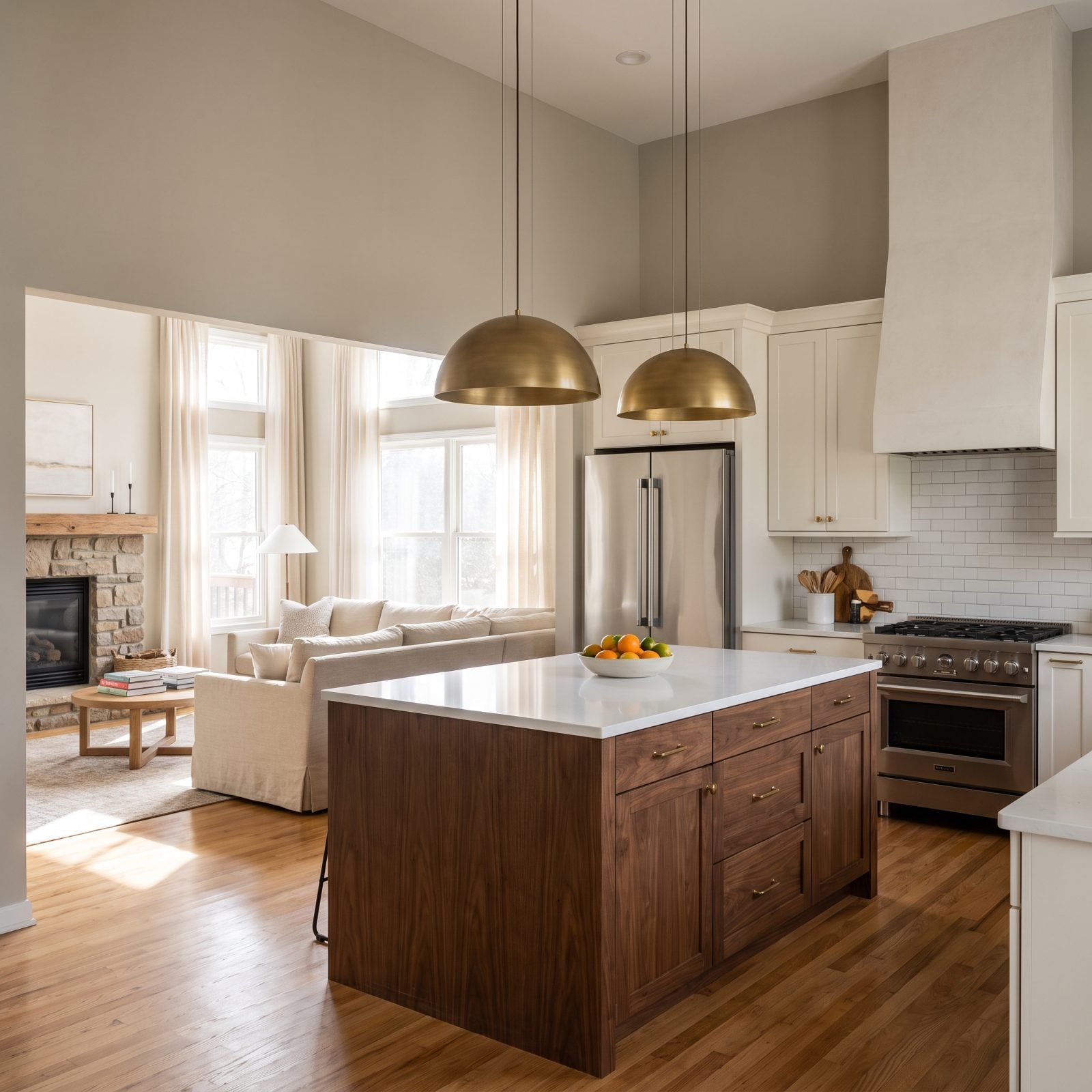 Pendants Blocking the Open Sightline to the Living Room