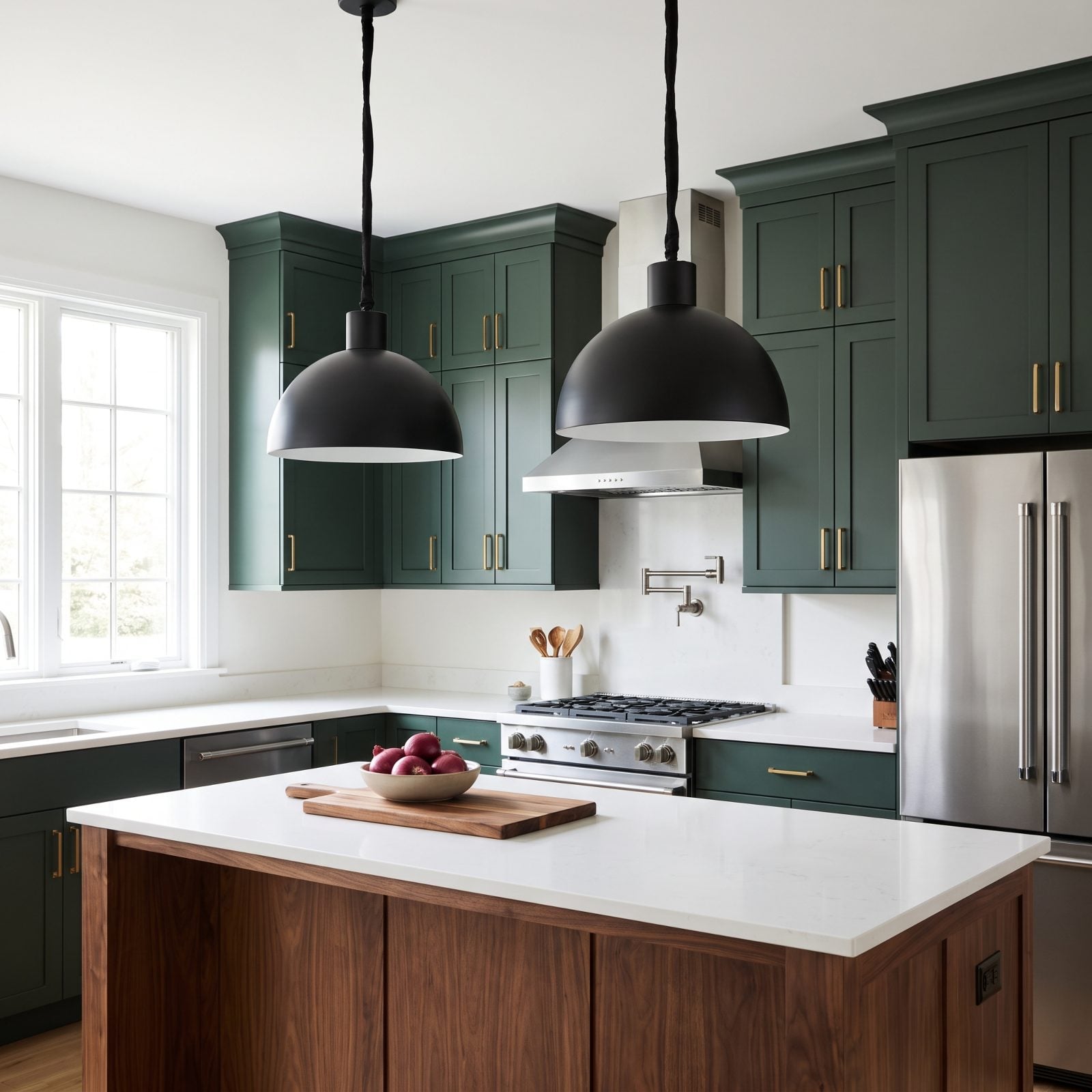 Pendants Parked Directly in the Cook's Line of Sight