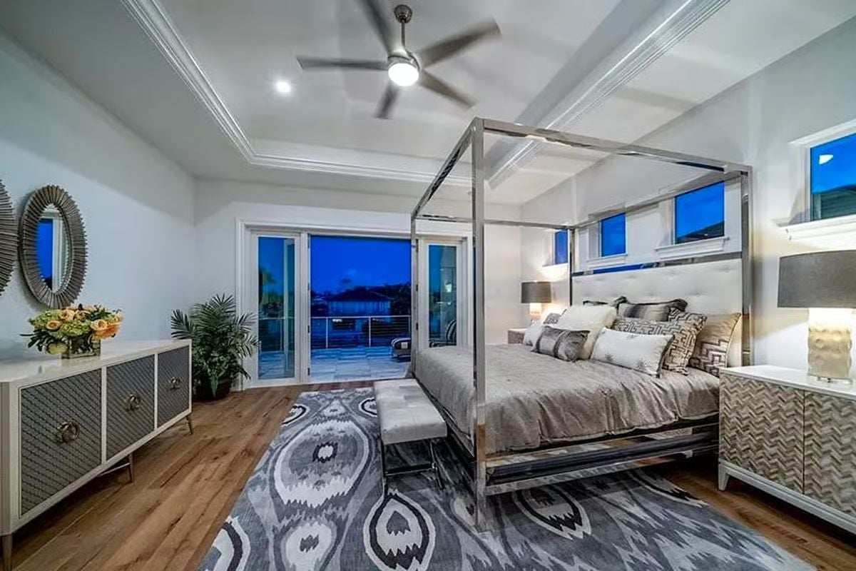Chrome Four-Poster Beds Prove Metal Frames Belong in the Bedroom