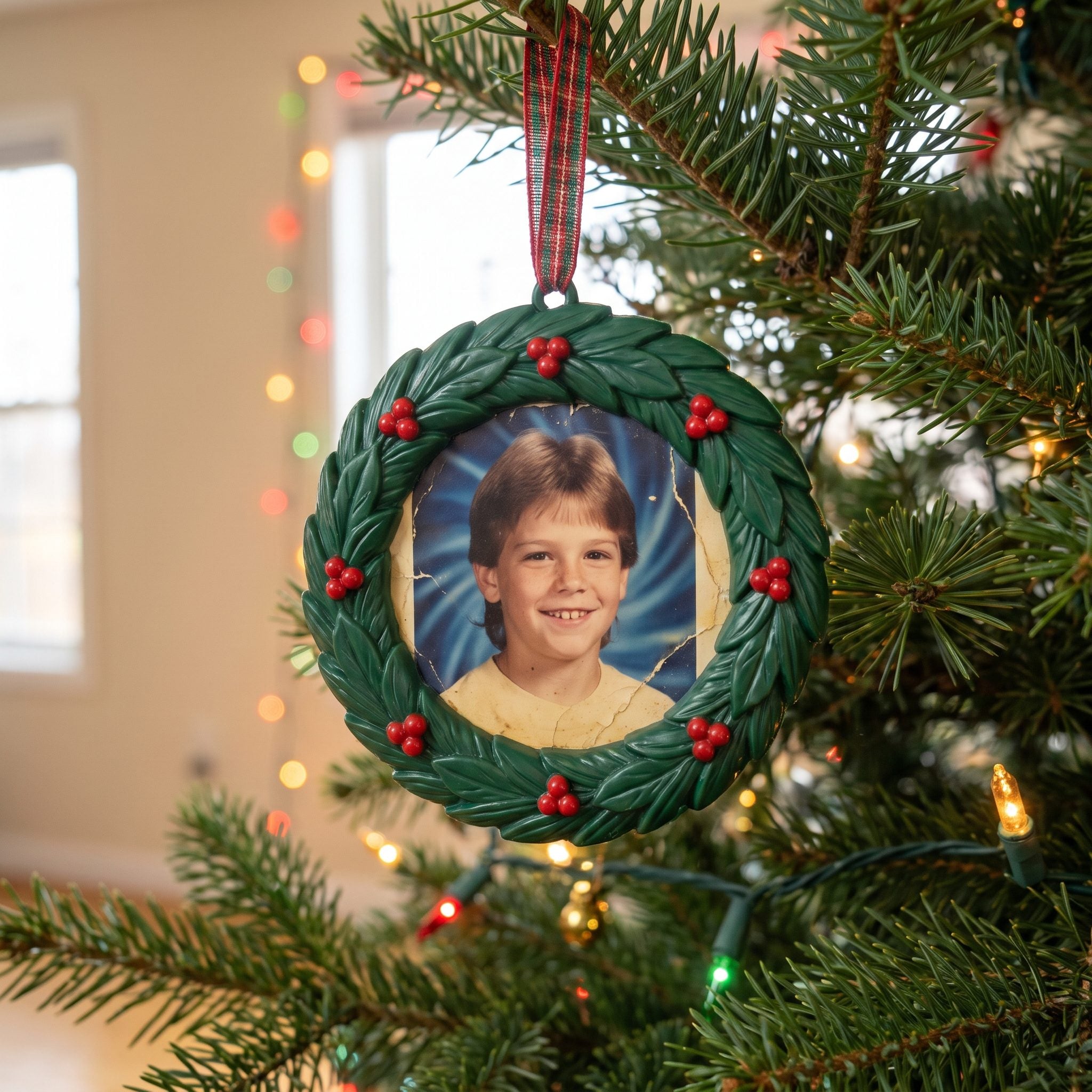 Photo Ornaments Holding School Pictures From Years Gone By