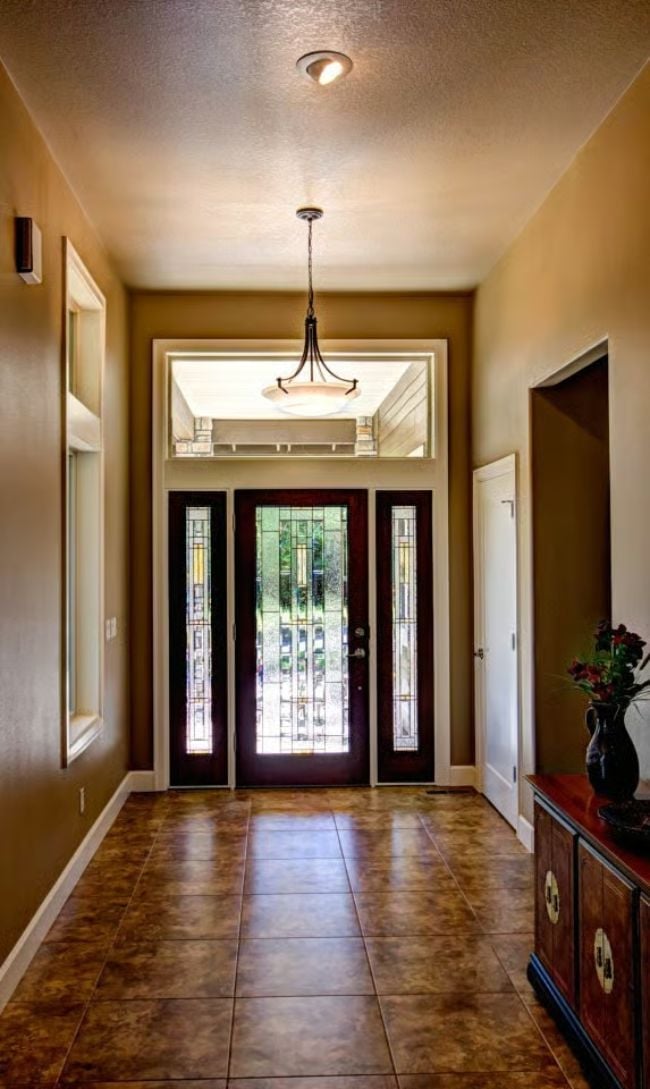 Stained Glass Sidelights Make This Entry Feel Like It Was Worth the Drive