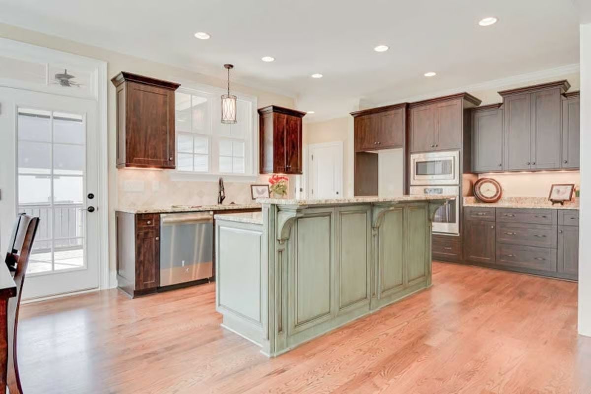 Sage Island, Cherry Uppers, and Three Cabinet Colors That Somehow Work