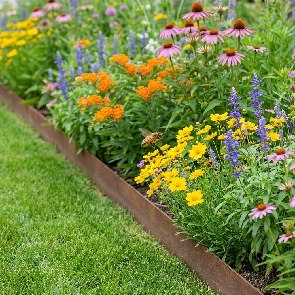 A Polished Pollinator Garden With Crisp Defined Edges