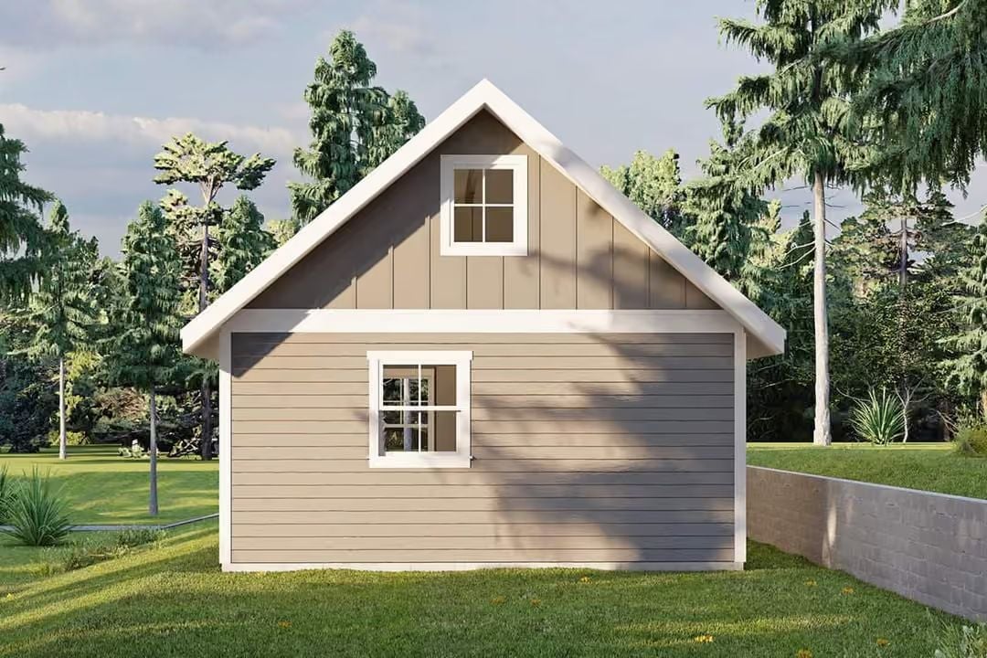 Board-and-Batten Siding on the Gable End Keeps Things Honest