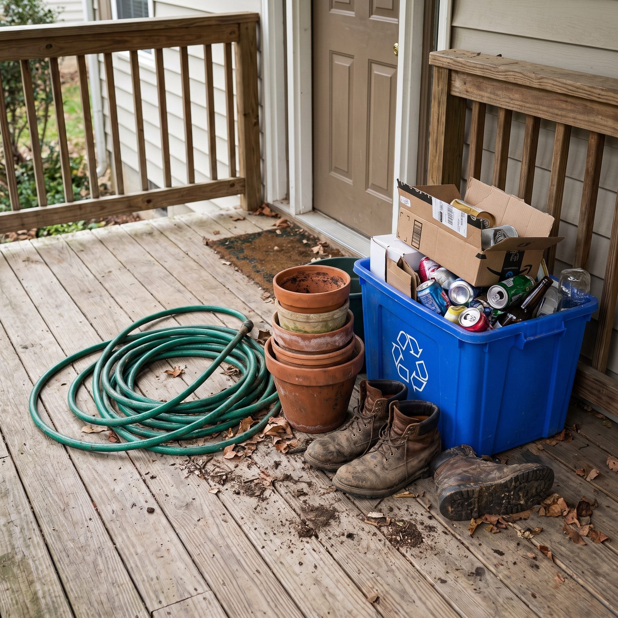 The Porch That's Become a Landing Strip for Stuff