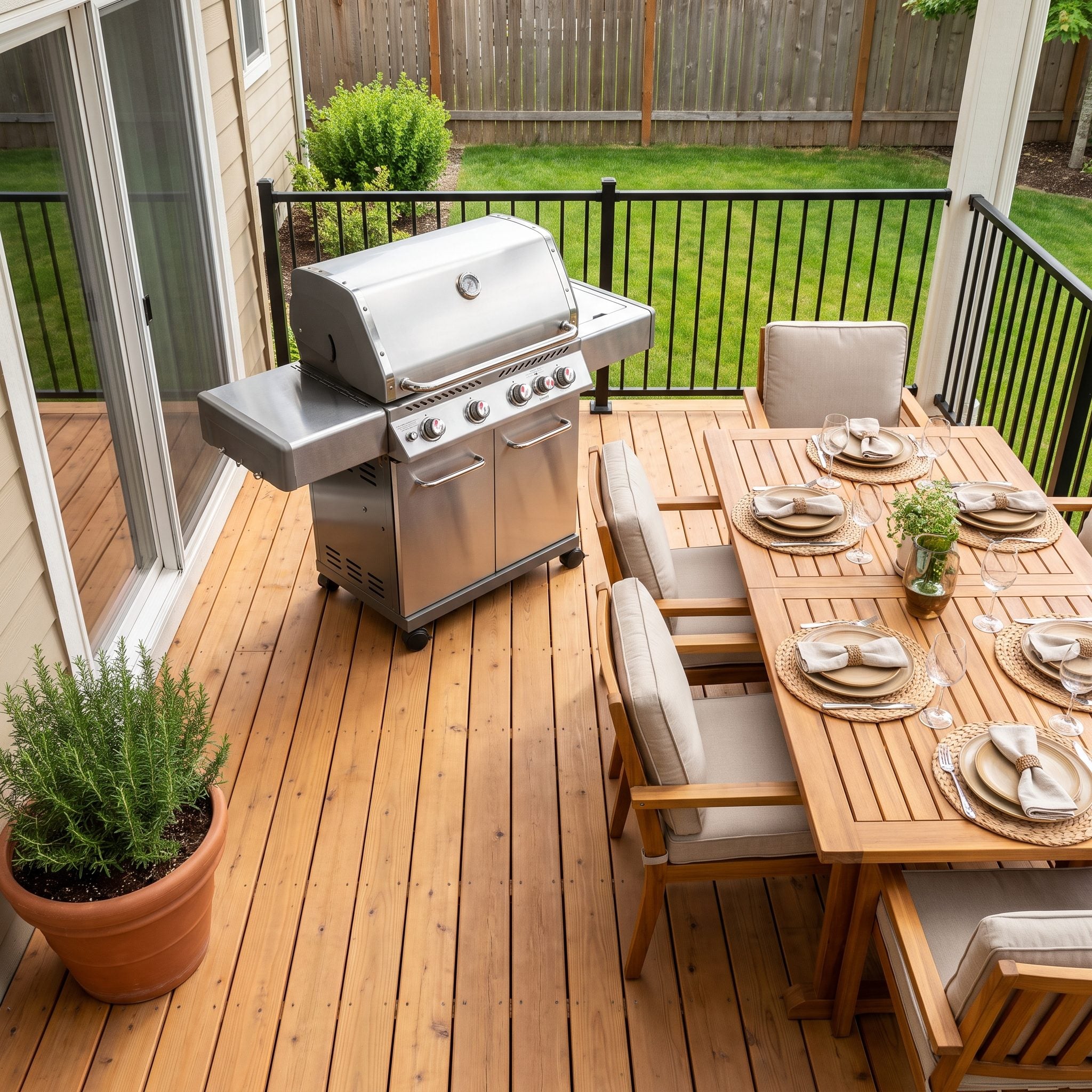 Putting Grill Where Everyone Walk Around