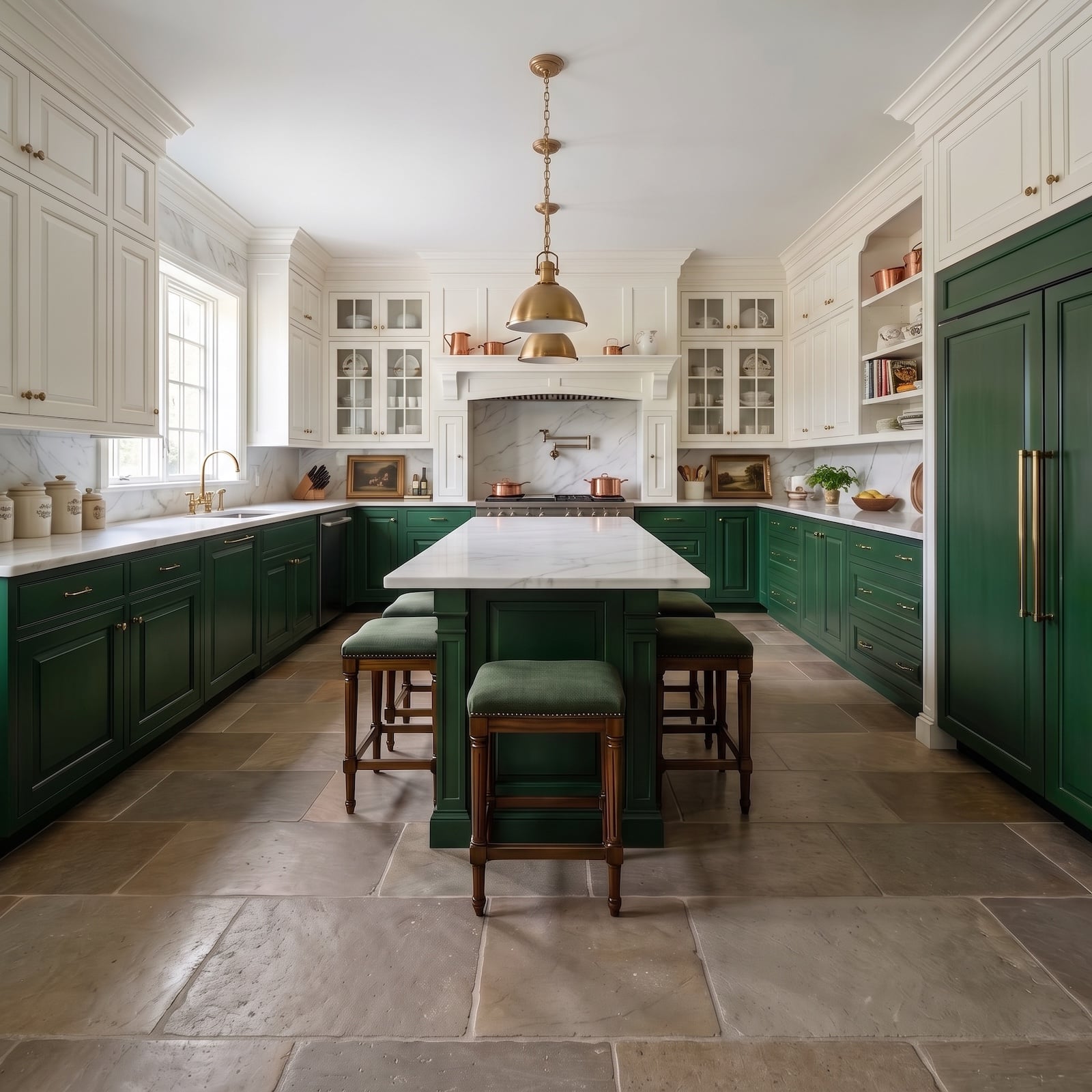 White and British Racing Green Looked Like the Safe Fix. These 32 AI Kitchen Transformations Pushed the Palette Much Further