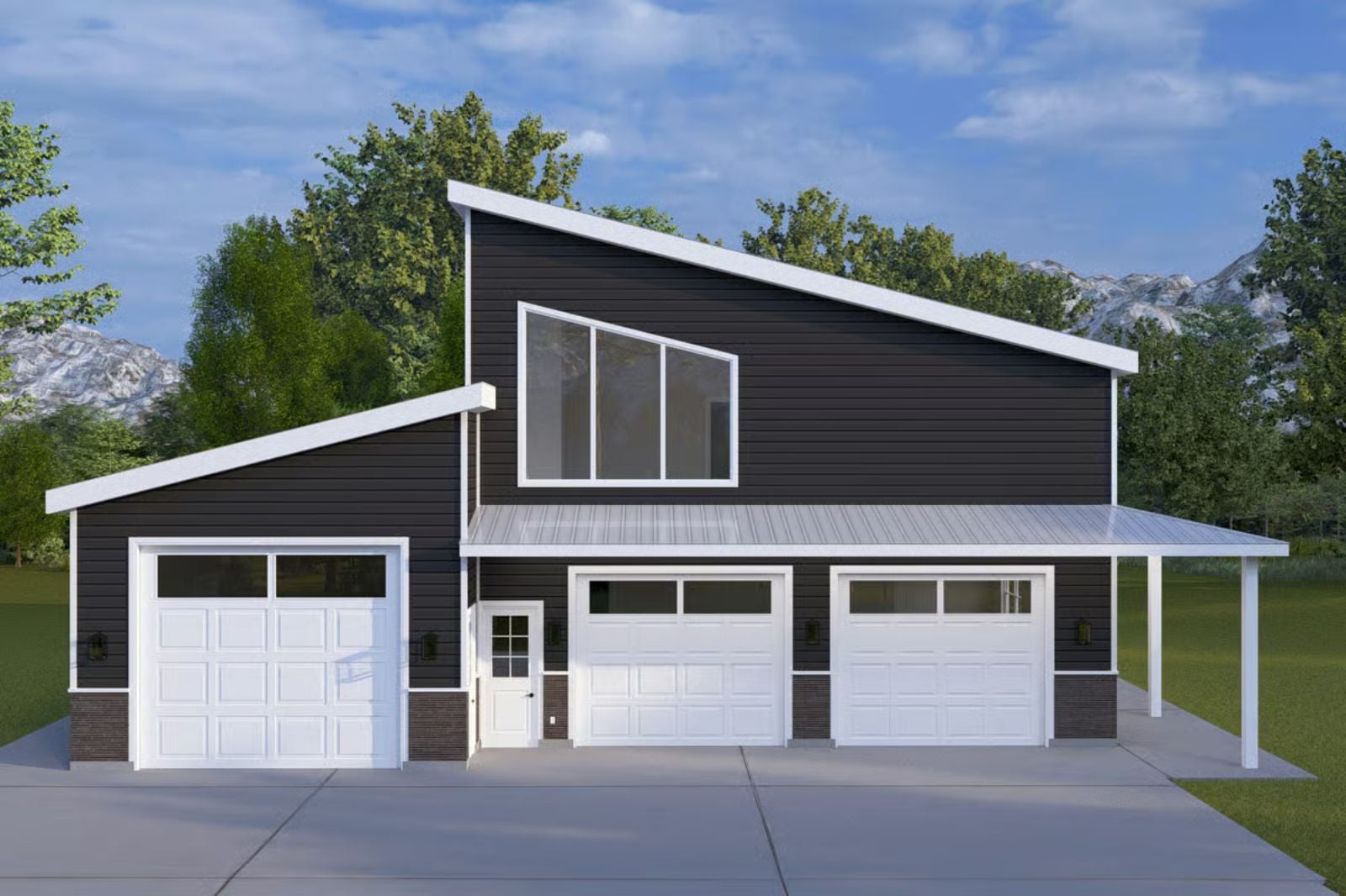 Ravenpitch 3-Bedroom Contemporary Modern with RV Garage Designed for Couples Who Married Their Best Friend and Their Best Friend's Hobbies (Floor Plan)