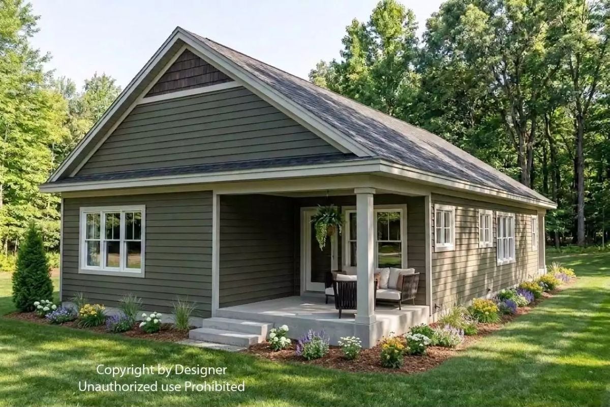 Sage Green Siding and a Front Porch Built for Sitting, Not Just Looking