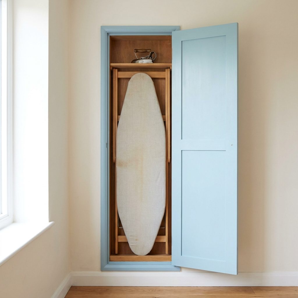The Recessed Ironing Cabinet With the Board Permanently Built In