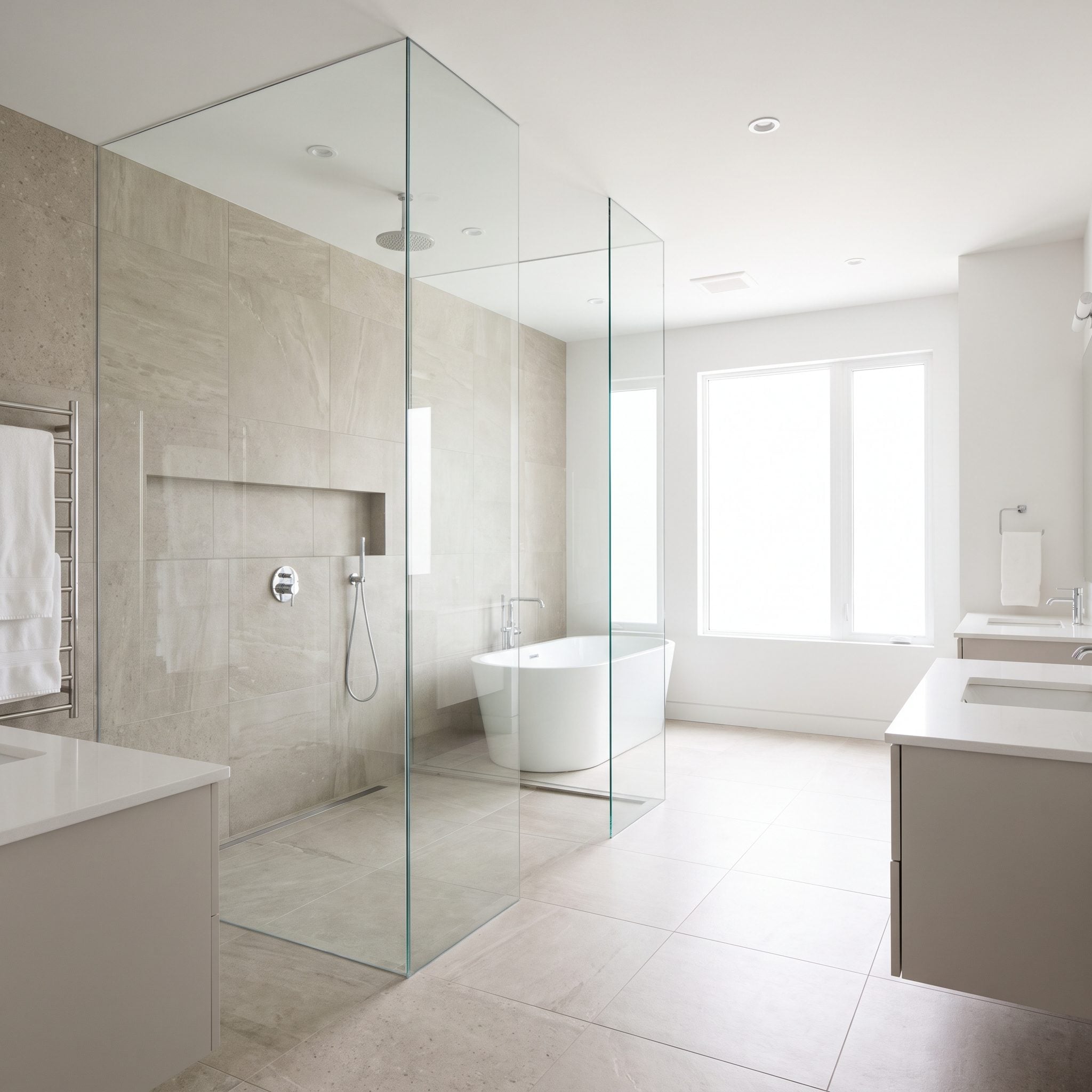 Reclaim an Oversized Empty Floor Area for a Separate Shower