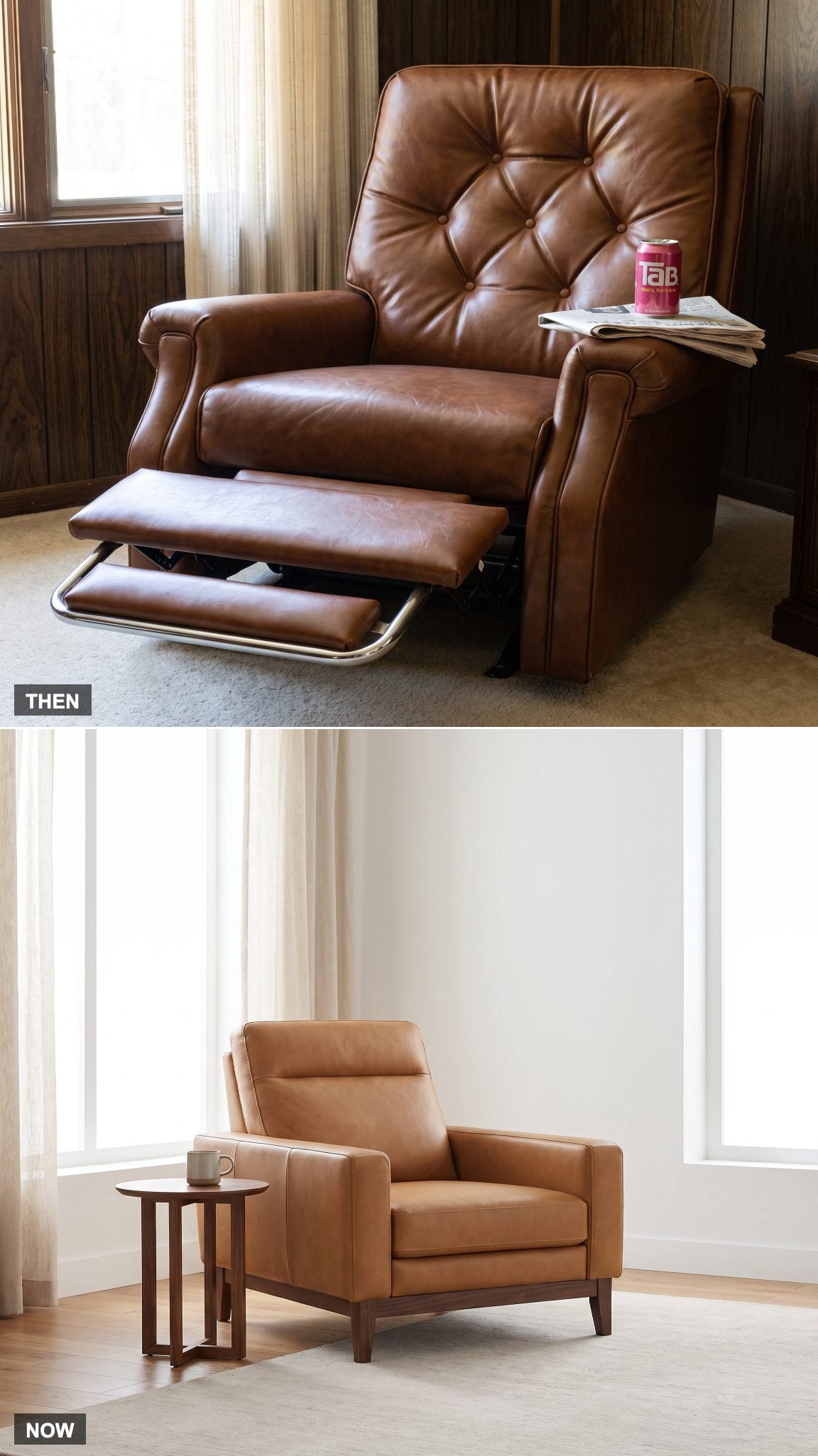 The Recliner: Dad's Vinyl Throne Slims Down Into a Lounge Chair