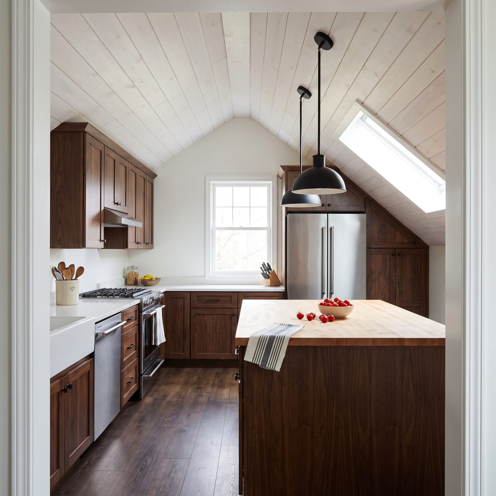 Rigid-Rod Pendants Fighting a Sloped Ceiling