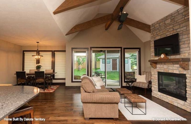 Vaulted Beams, Stone, and a Reason to Stay In Tonight