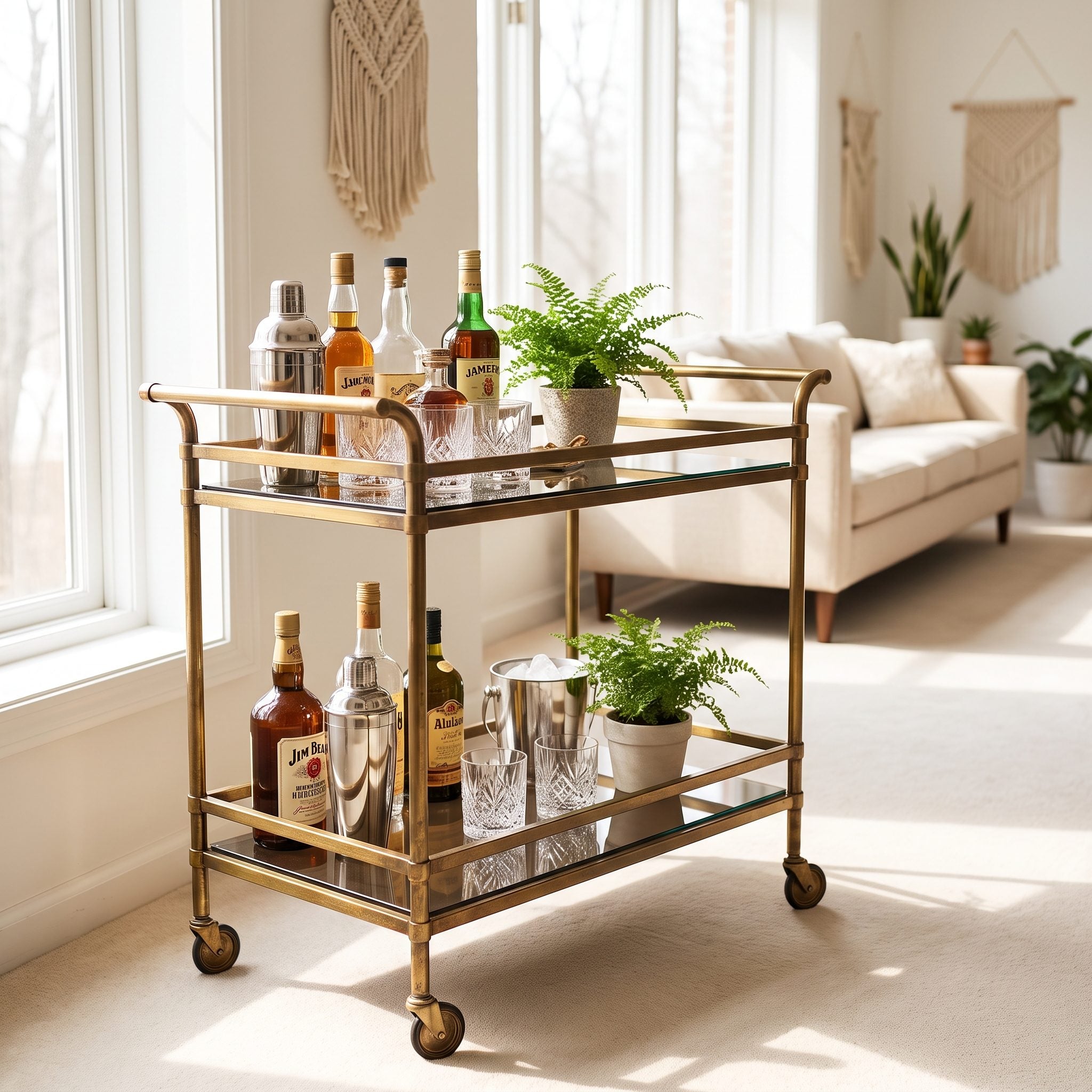 The Rolling Bar Cart for Homes Without a Built-In, About $30 to $90 in 1976