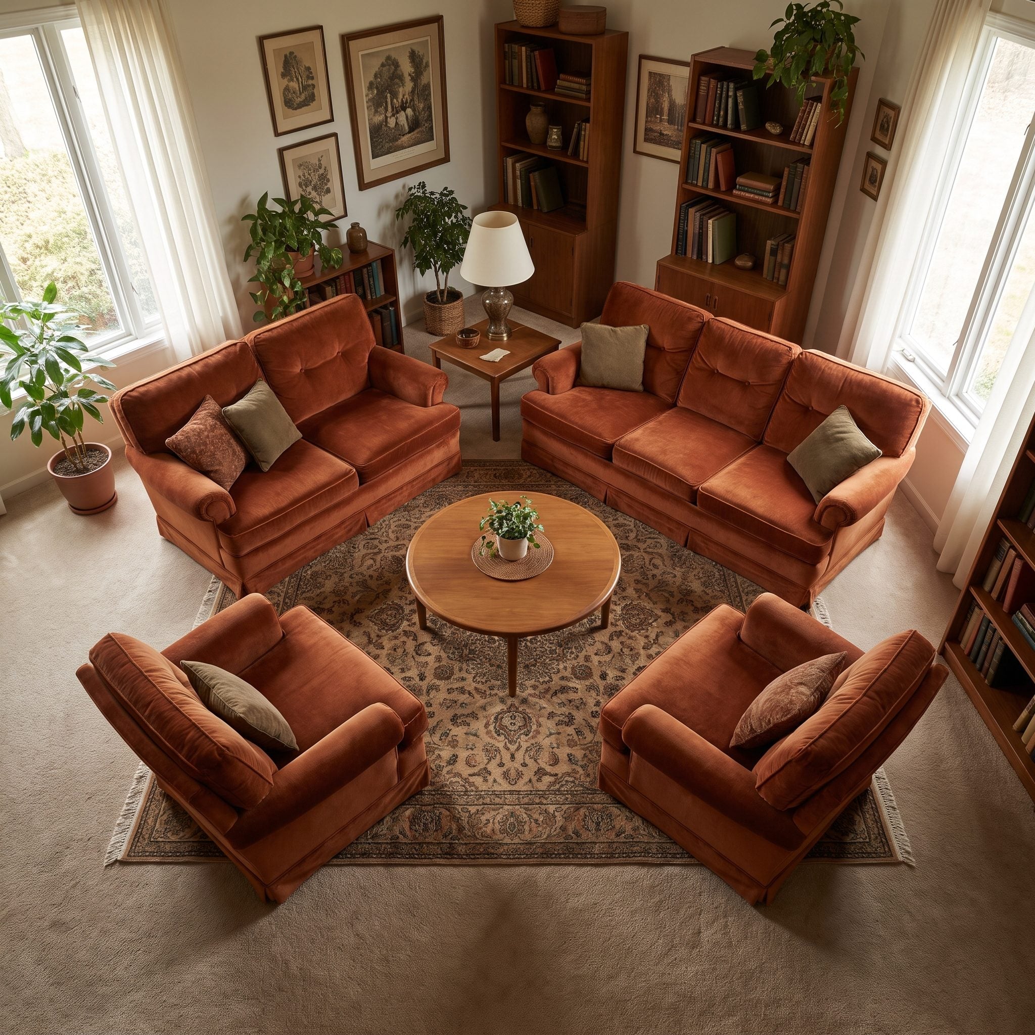 The Room Being Arranged for Conversation as Much as Television