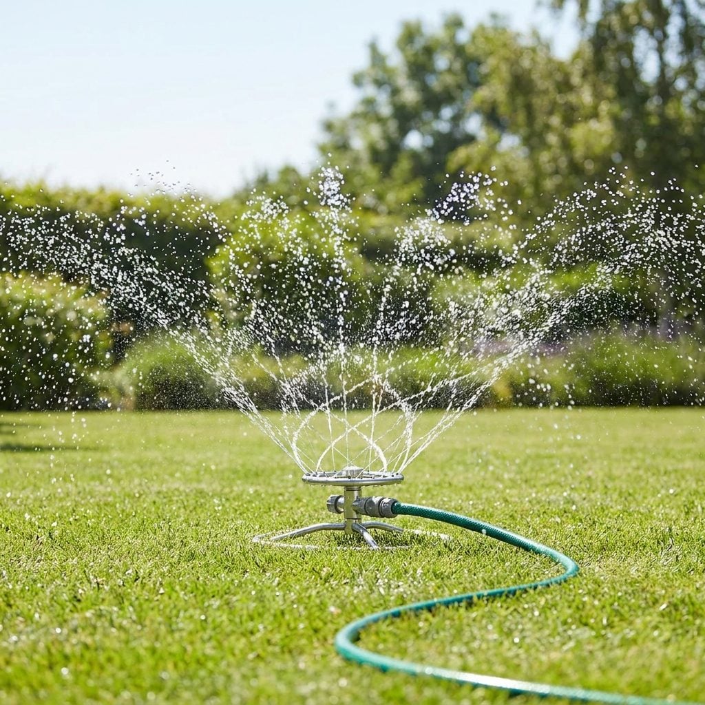 The Rubber Garden Hose and the Whirling Metal Sprinkler