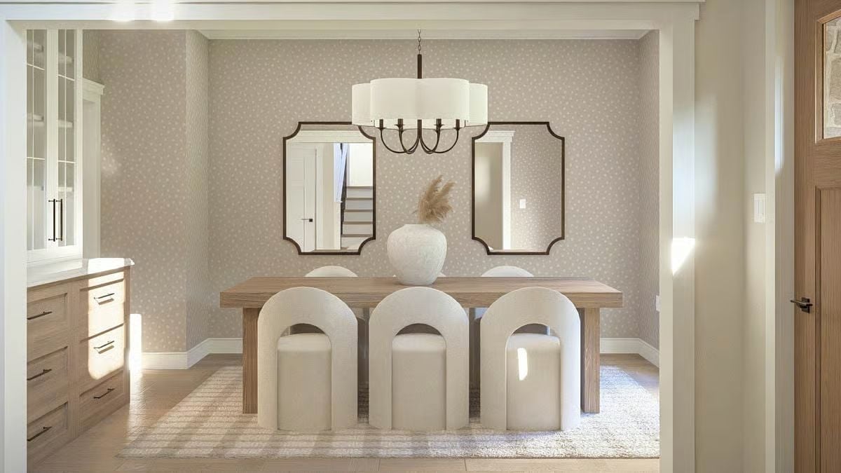 Arched Chairs and Two Mirrors That Know Exactly What They're Doing