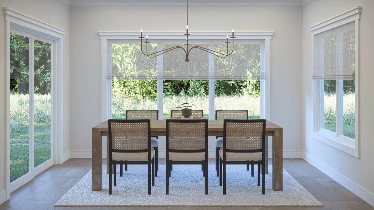 Cane-Back Chairs and a Brass Chandelier That Actually Belong Together