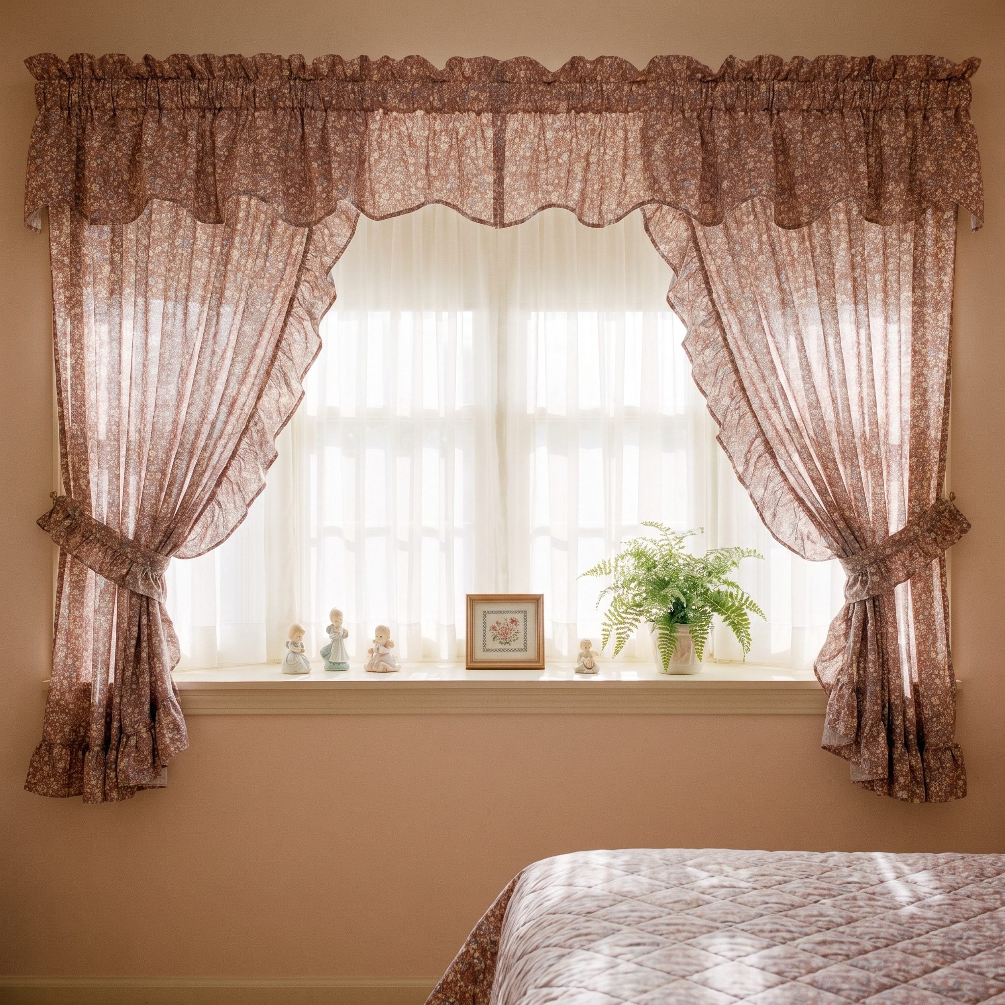 Ruffled Curtains or a Window Valance for Roughly $15 to $30