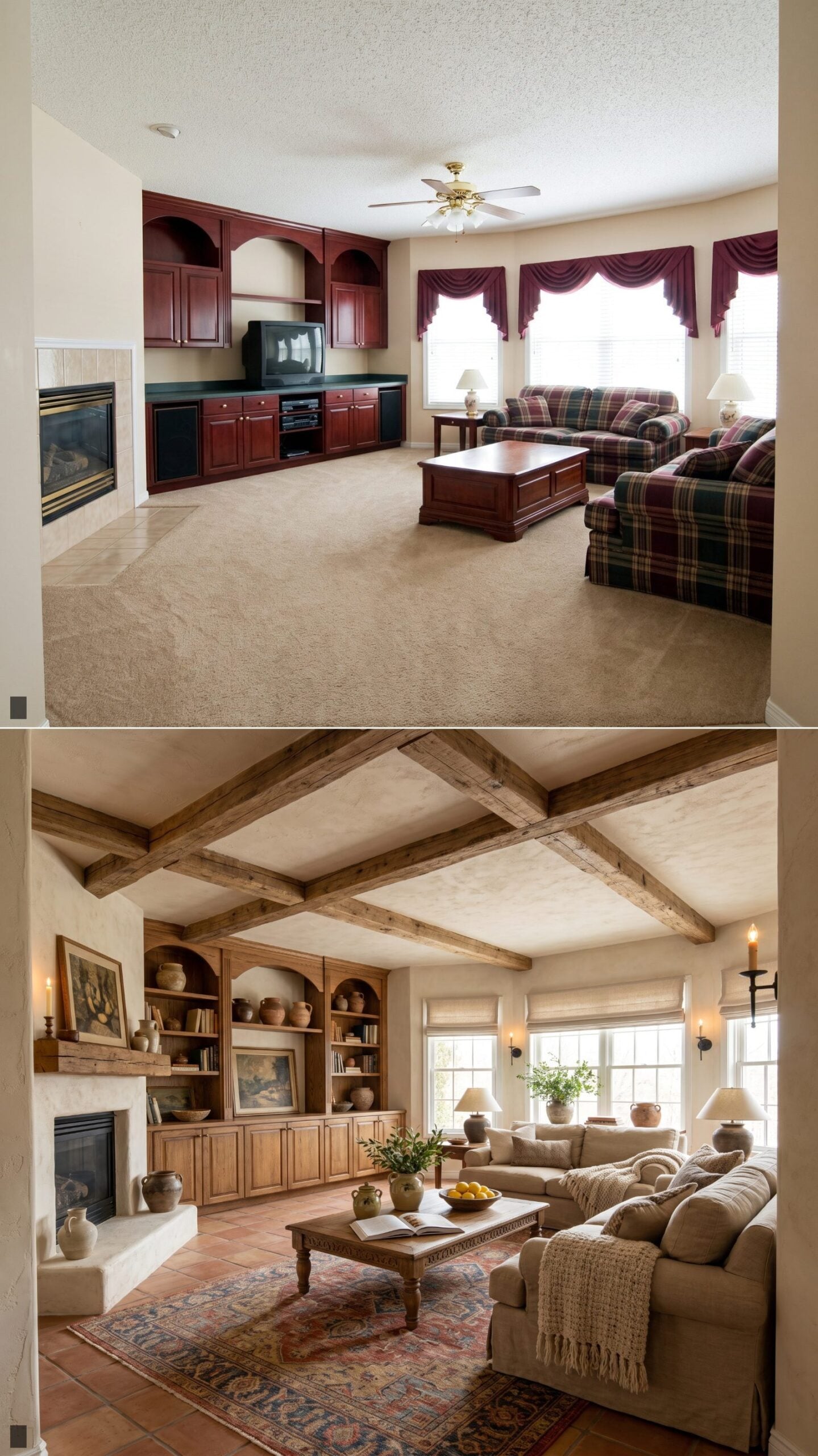 Rustic Mediterranean Snug with Terracotta and Aged Timber