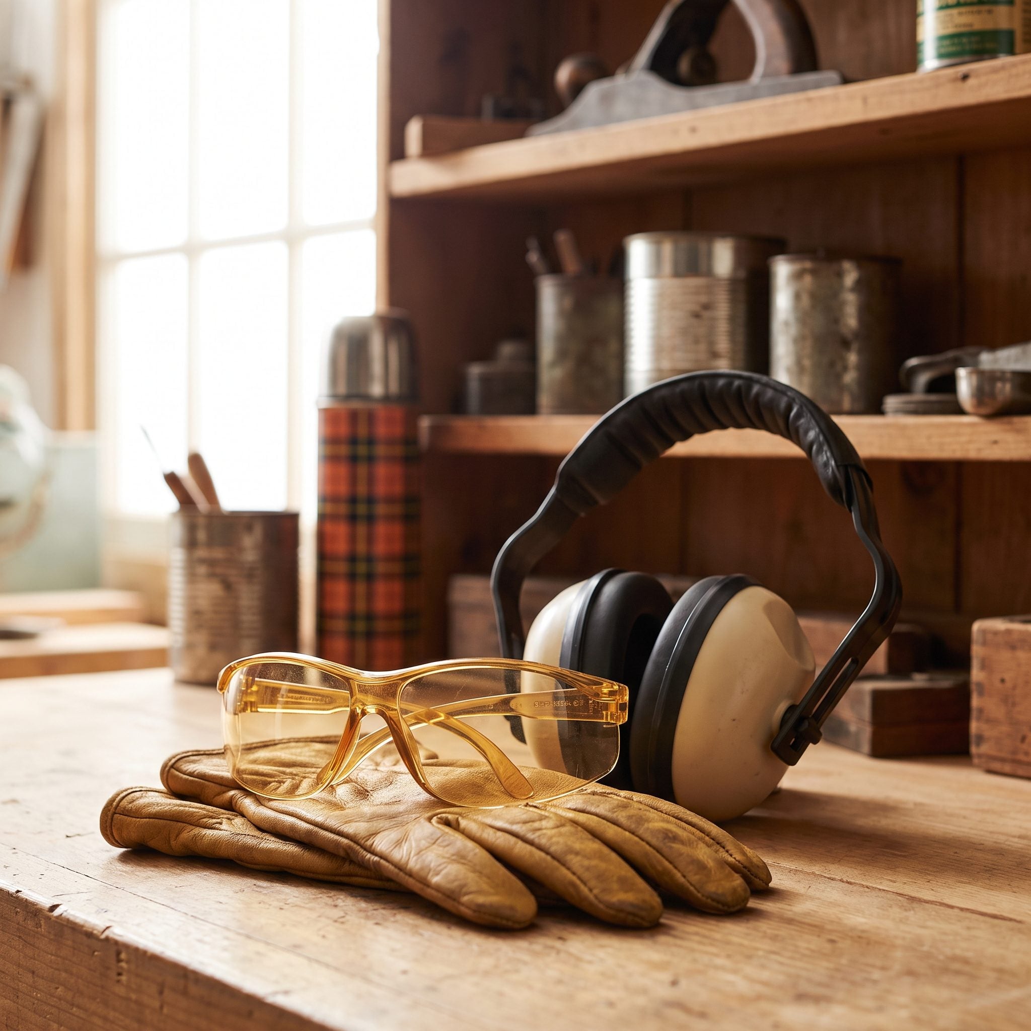 Safety Glasses, Work Gloves, and Ear Protection: Around $10 to $25 for the Whole Set