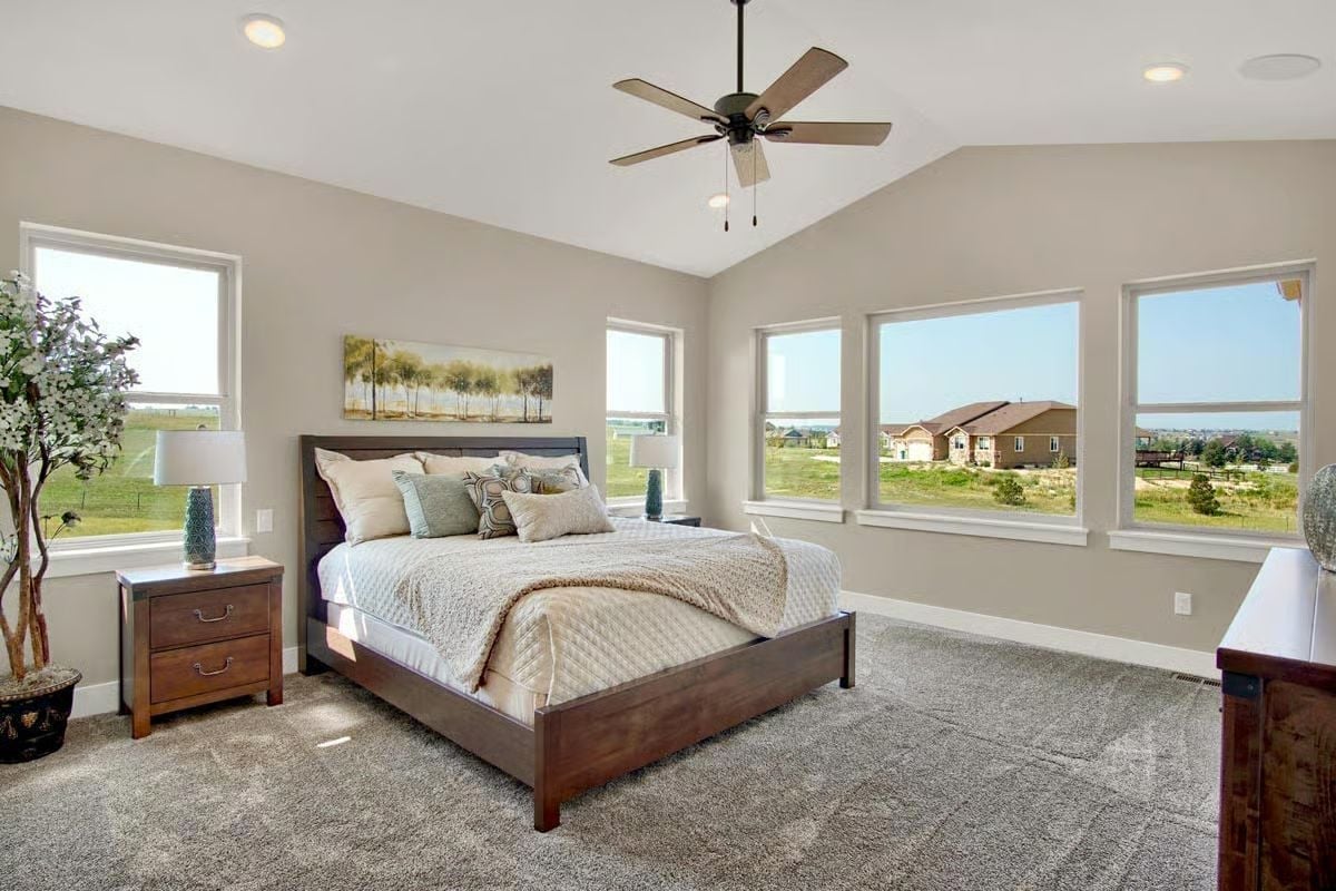 Carpet, Cathedral Ceiling, and a View That Does Half the Decorating