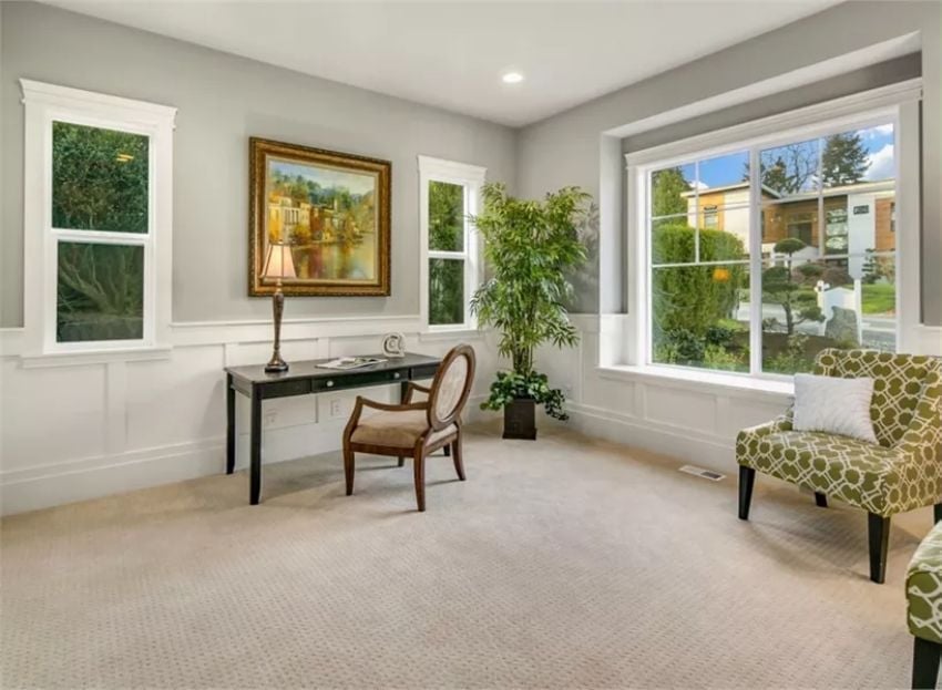 Wainscoting, a Writing Desk, and Windows That Do All the Work