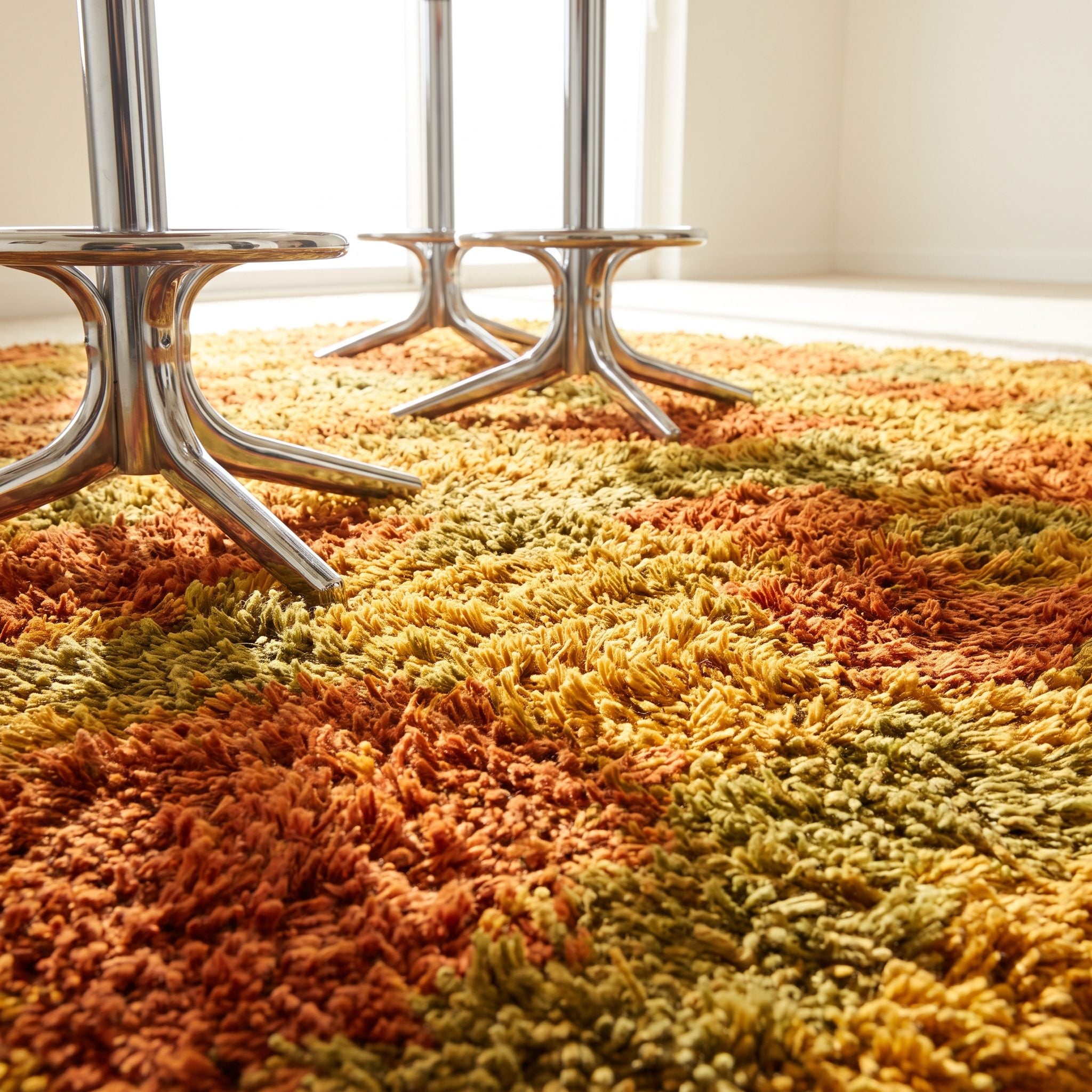 The Shag Carpet Under the Bar Stools: About $8 a Square Yard