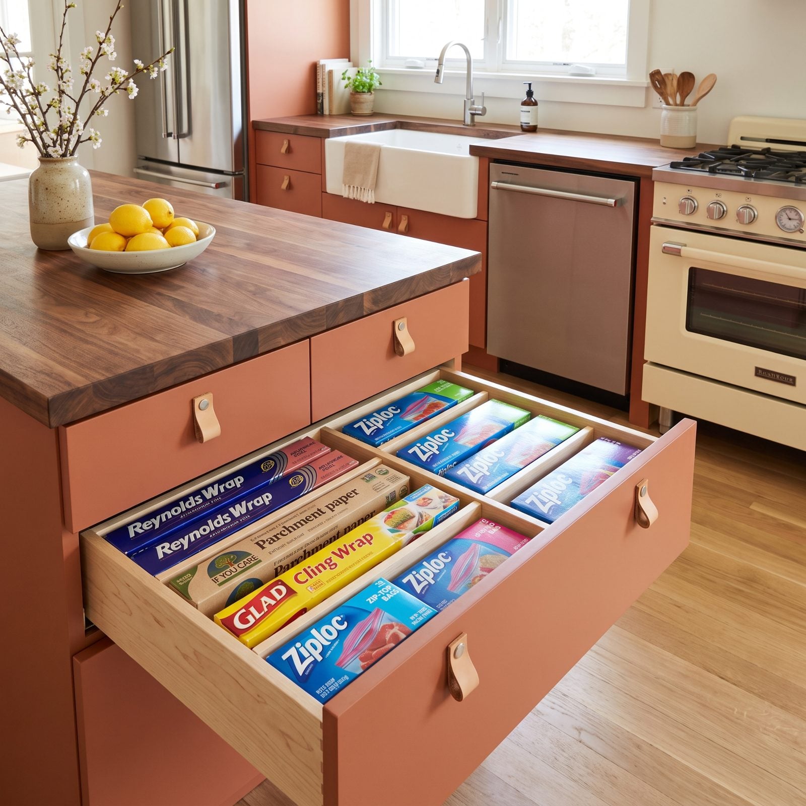 A Shallow Drawer Dedicated to Foil, Parchment, Bags, and Wraps