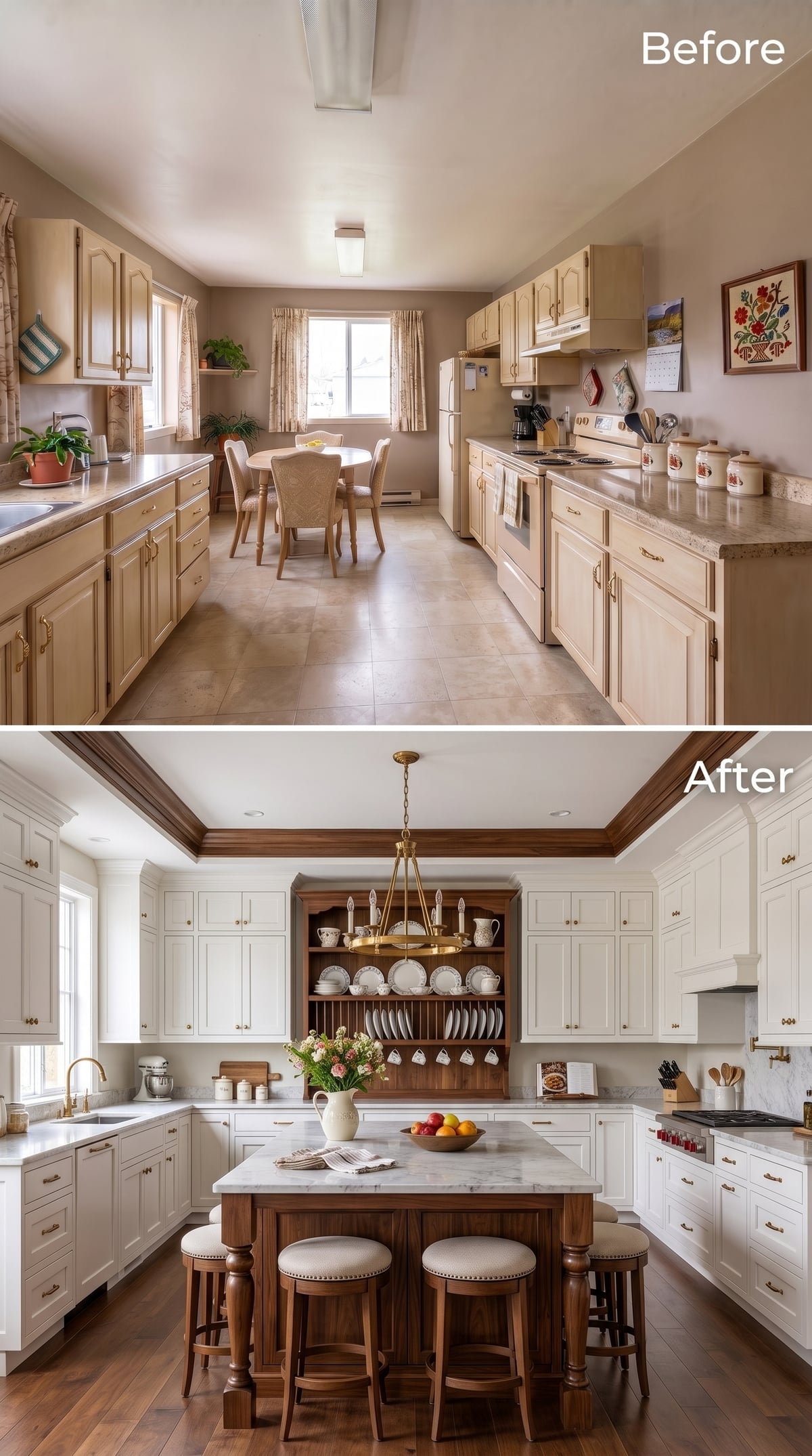 Plate Rack, Brass Chandelier, Walnut Trim: Earned Elegance With No Wasted Moves