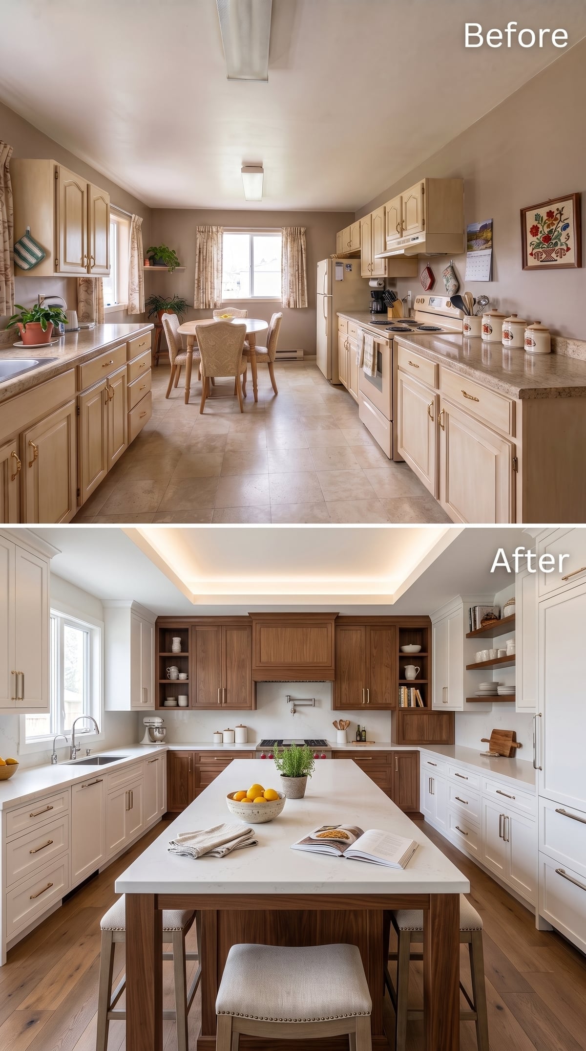 Walnut Uppers, Cove Lighting, and an Island That Finally Earns Its Square Footage