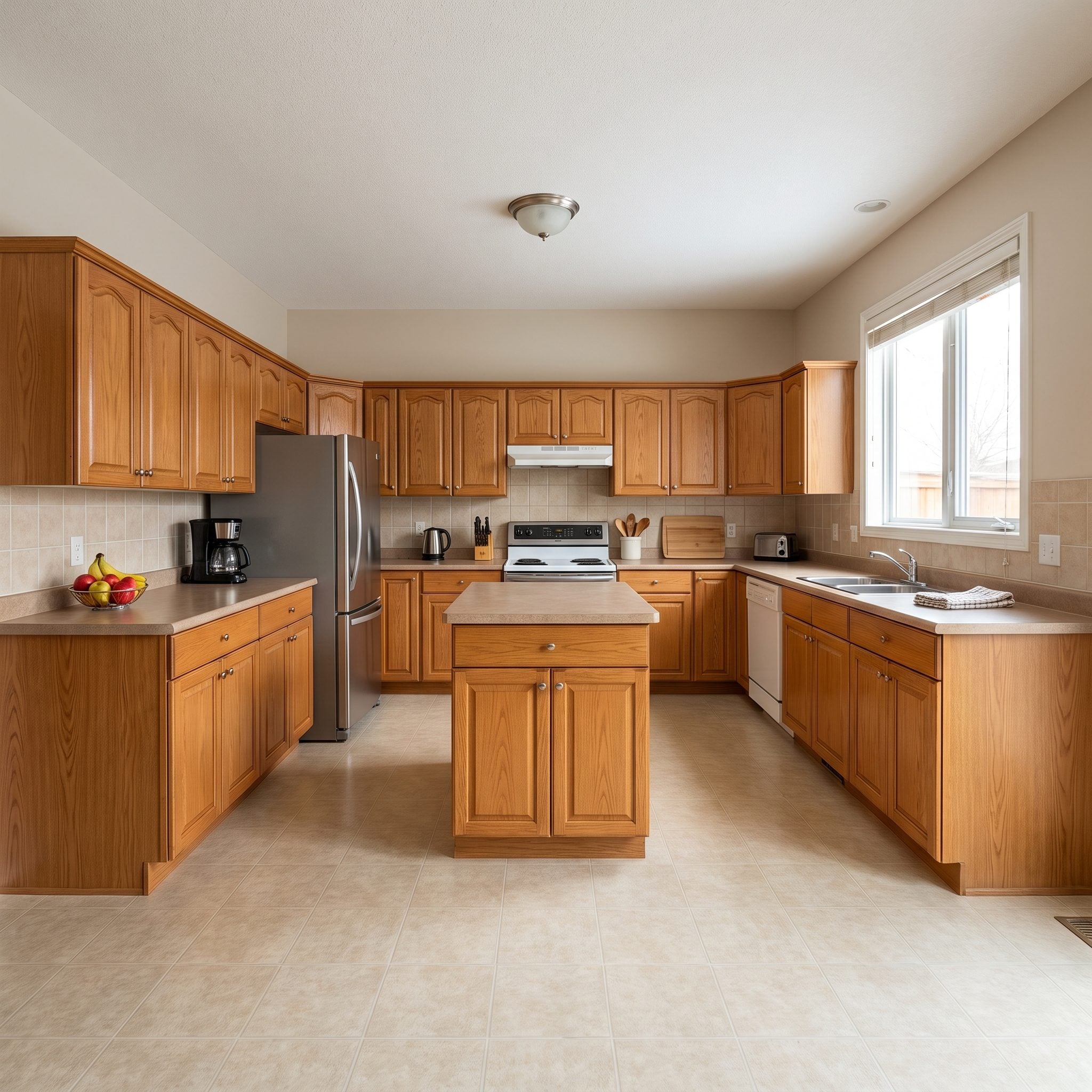 Before view of the original kitchen used as the starting point for 33 redesign concepts