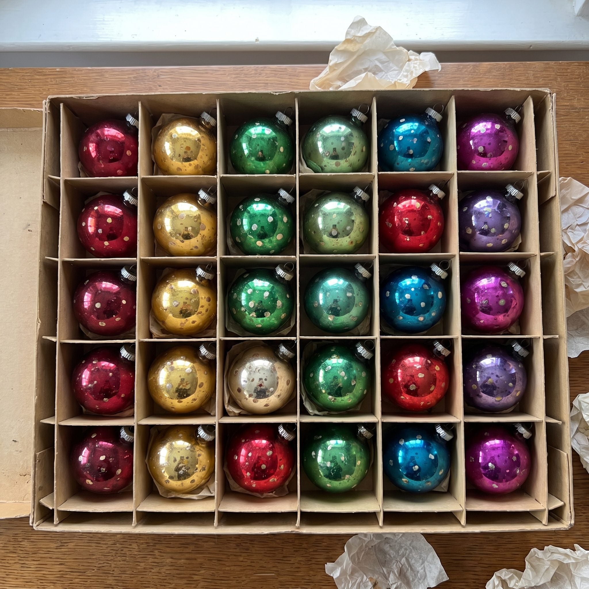 Shiny Glass Ball Ornaments in Every Color Imaginable
