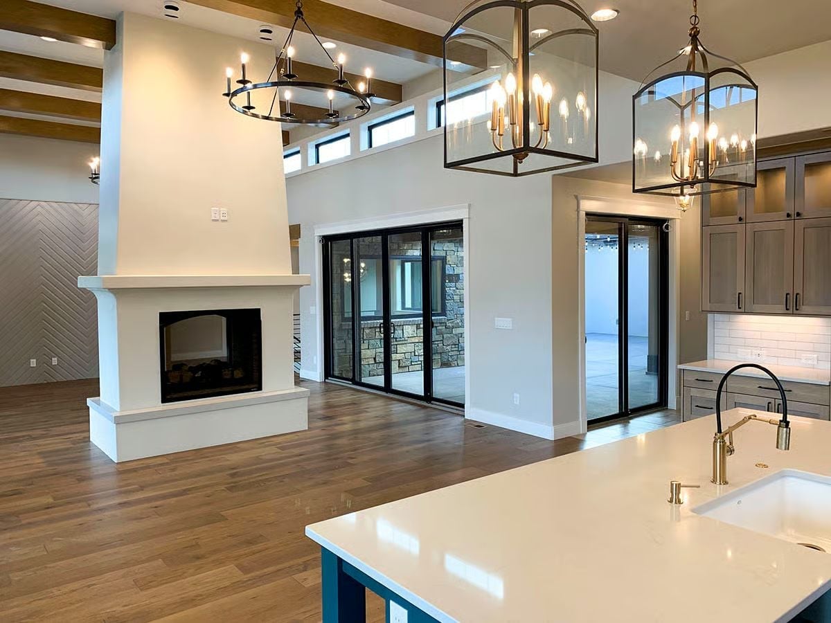 Clerestory Windows, Brass Fixtures, and a Fireplace That Earns Its Square Footage