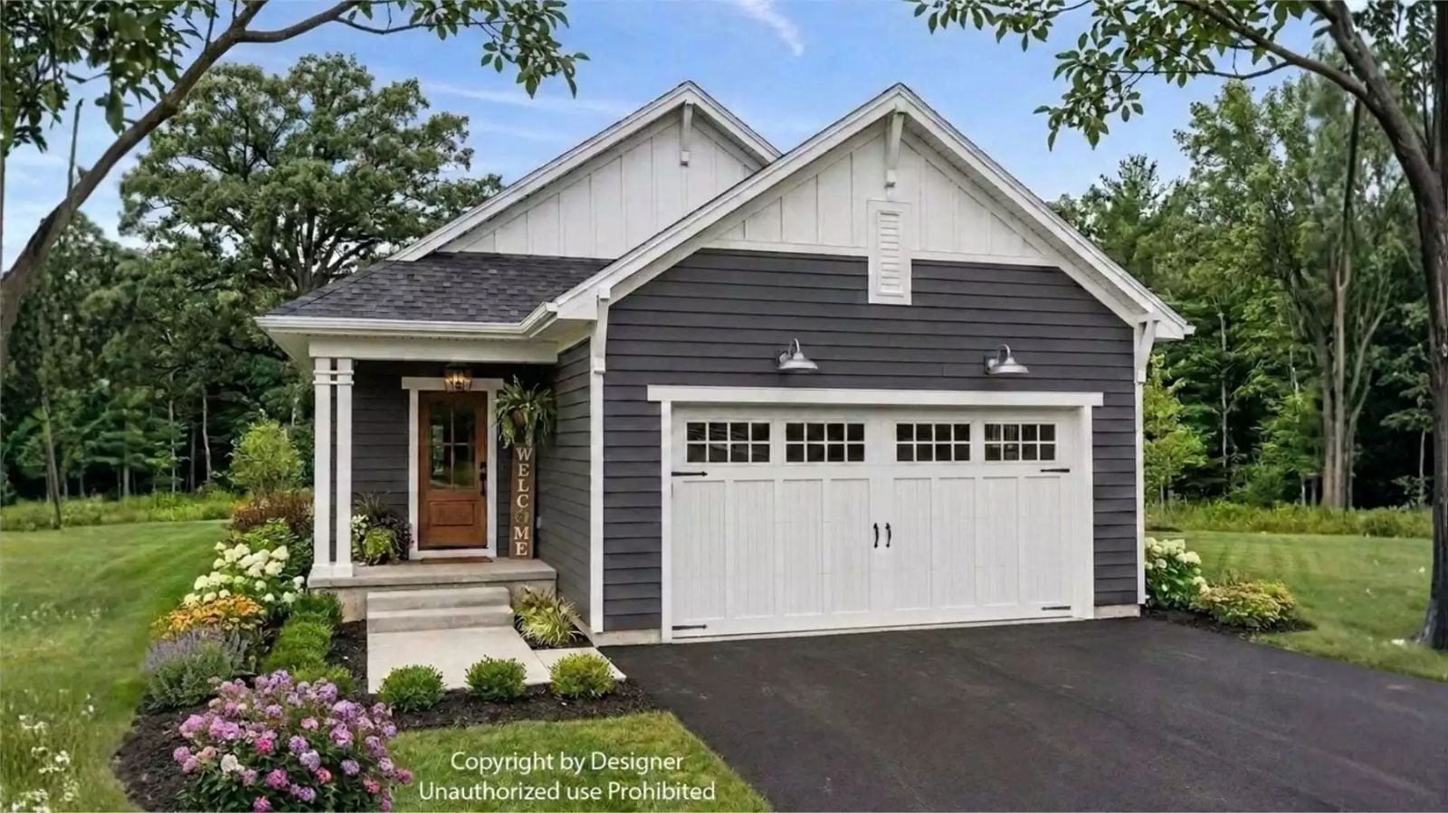 Silverwood Close 2-Bedroom Ranch with Vaulted Family Room Designed for Couples Who Love a Good Reason to Light the Fireplace (Floor Plan)