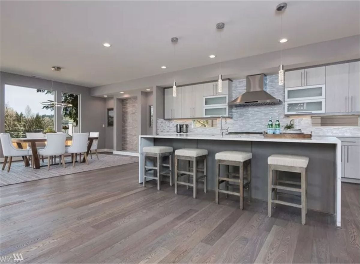 Kitchen Island at Counter Height, Three Stools, and a Layout That Earns Every Square Foot