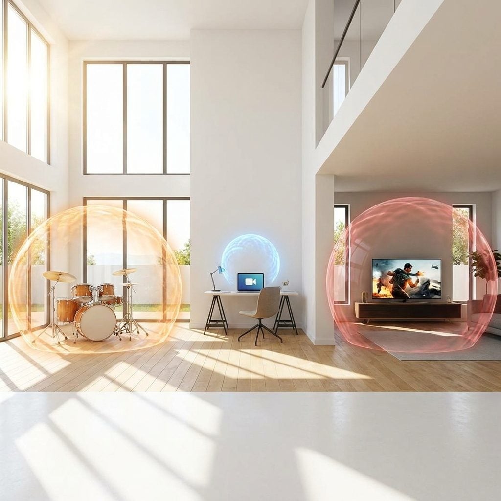 Sound-Zoned Rooms That Trap the Noise Where It Starts