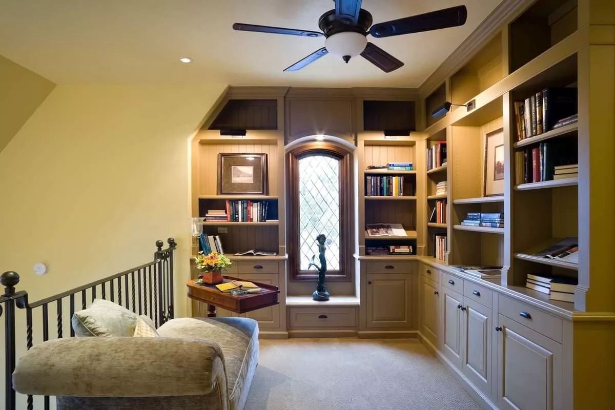 Built-In Shelving Wraps the Corner and Makes Every Wall Earn Its Keep