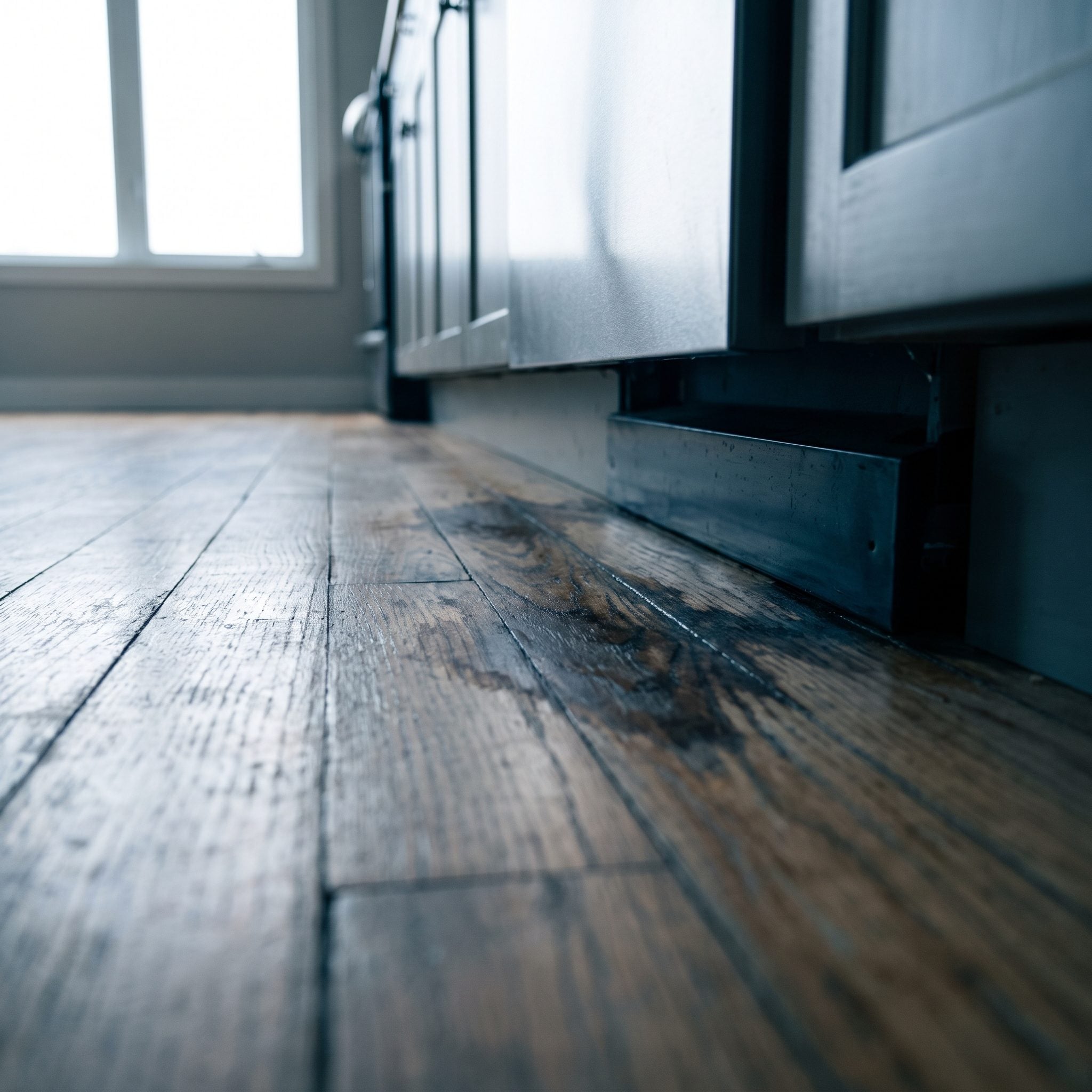 Stains or Water Damage Creeping Out From Under the Dishwasher