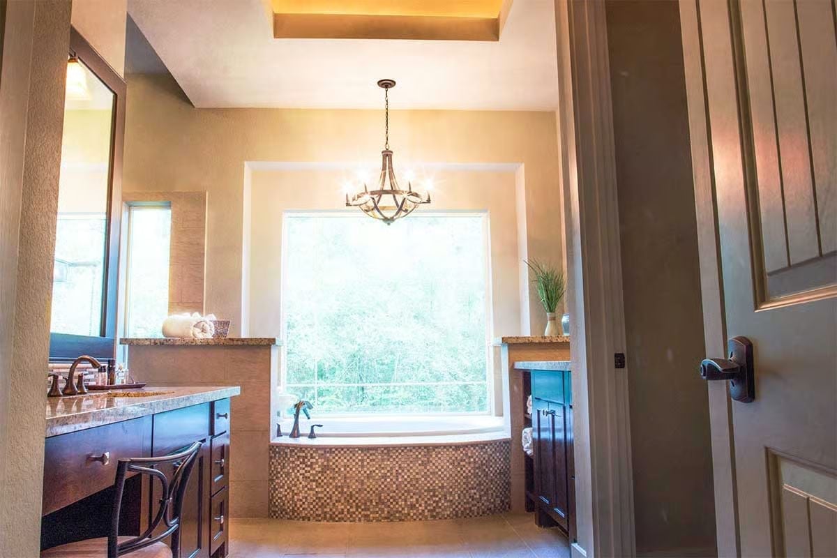 Mosaic Tile, a Chandelier, and a Soaking Tub That Doesn't Apologize