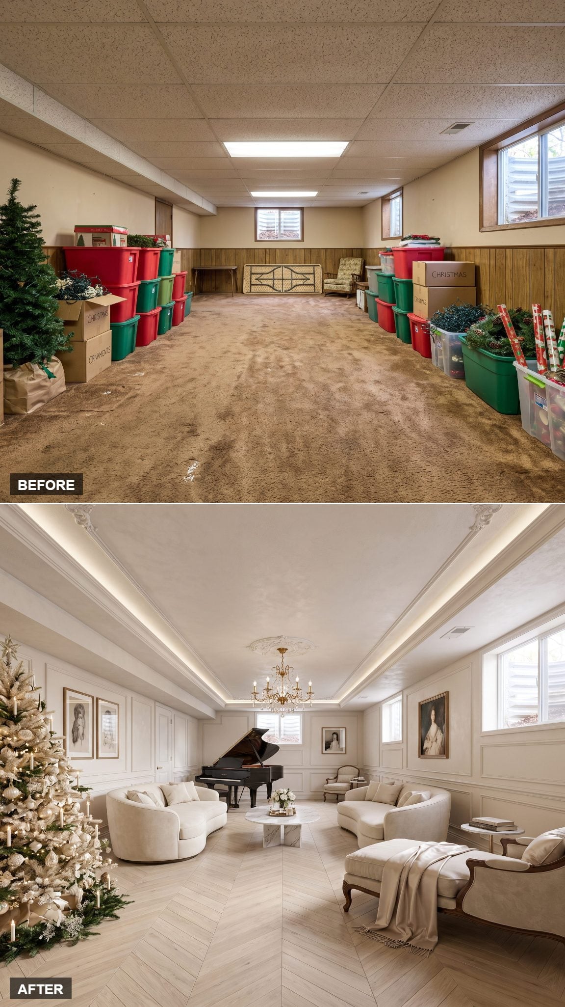 From Storage Purgatory to Parisian Christmas Salon