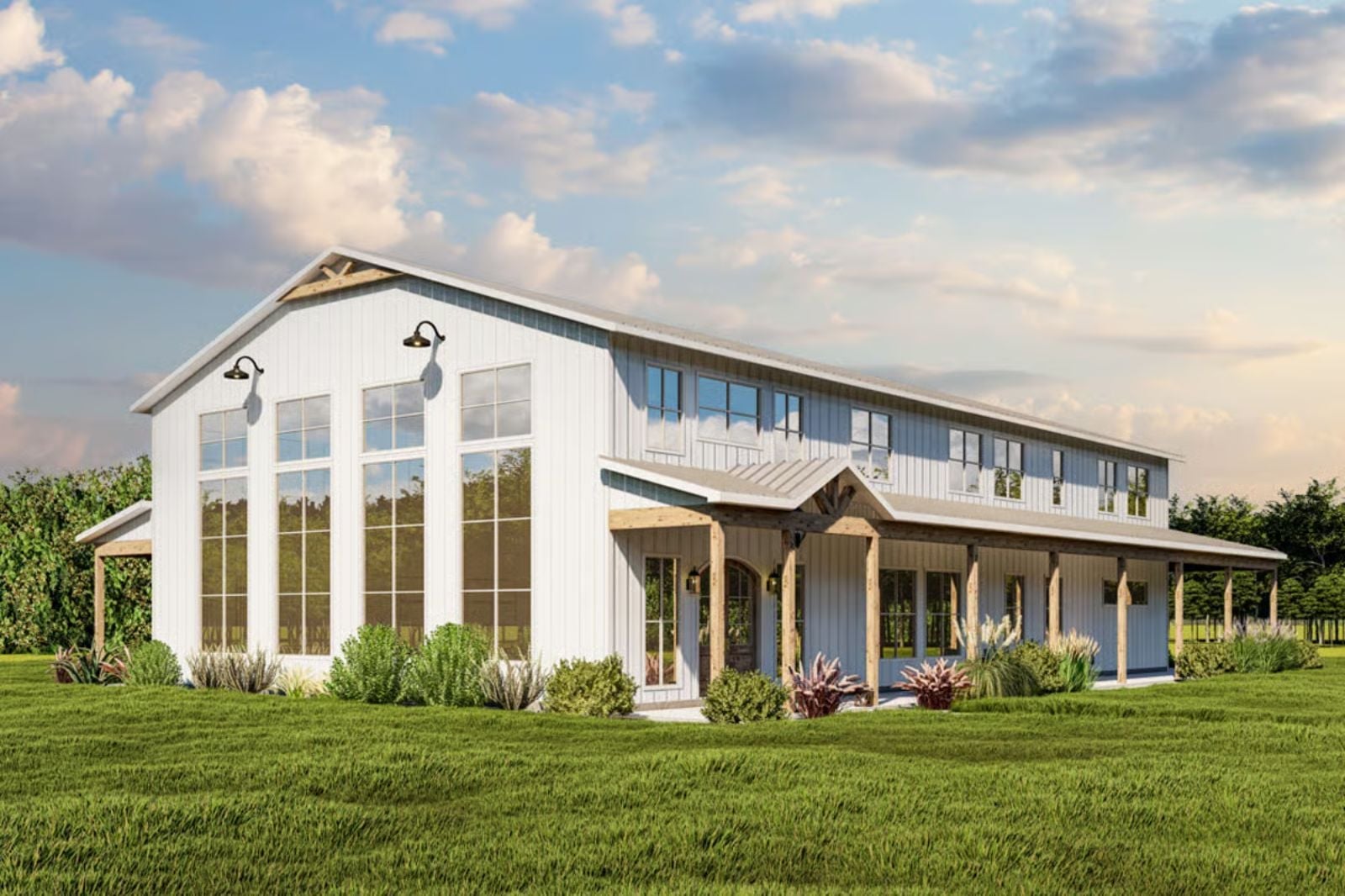 Sunfield 6-Bedroom Modern Barndominium with Wraparound Porch Designed for Families Who Believe in Big Tables, Long Dinners, and Loud Laughter (Floor Plan)