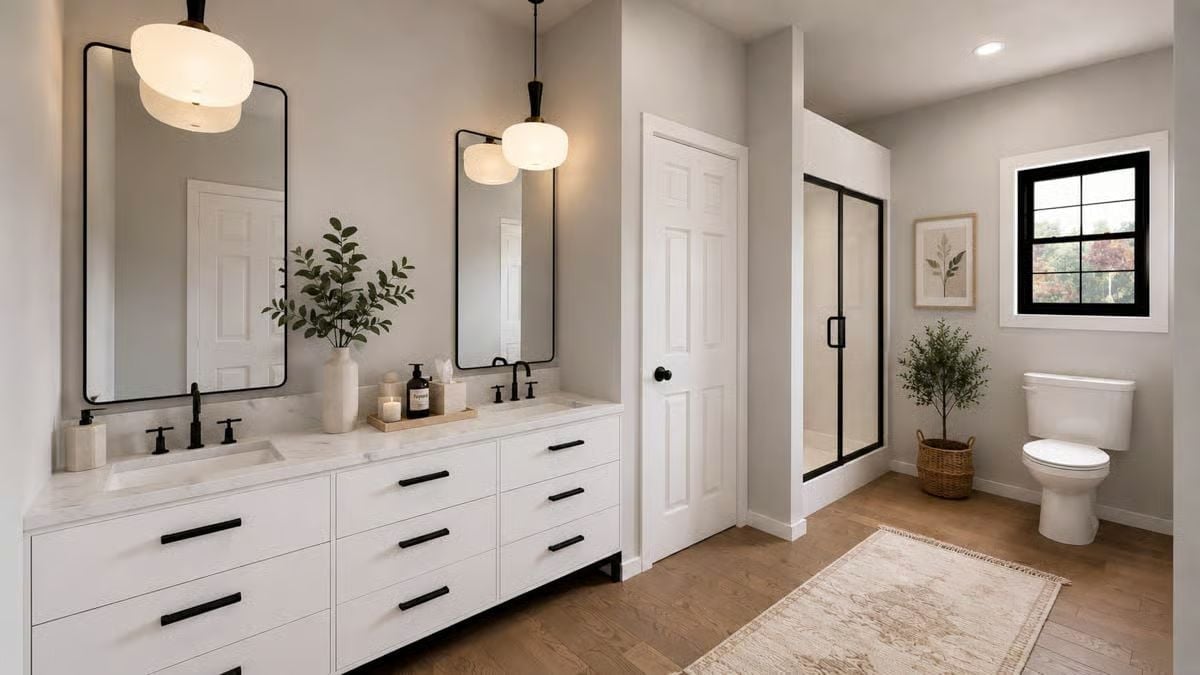 Double Vanity Layout That Finally Gives Both People Enough Room
