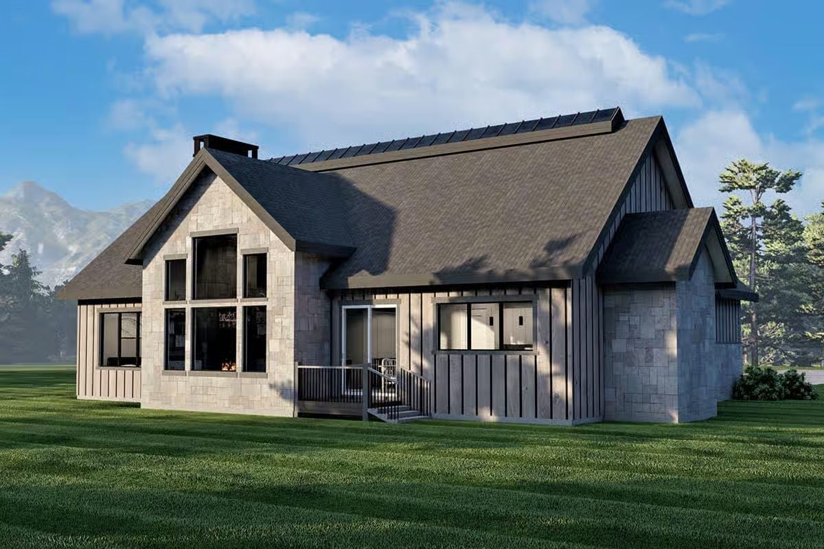 Stone, Board-and-Batten, and a Chimney That Means Business