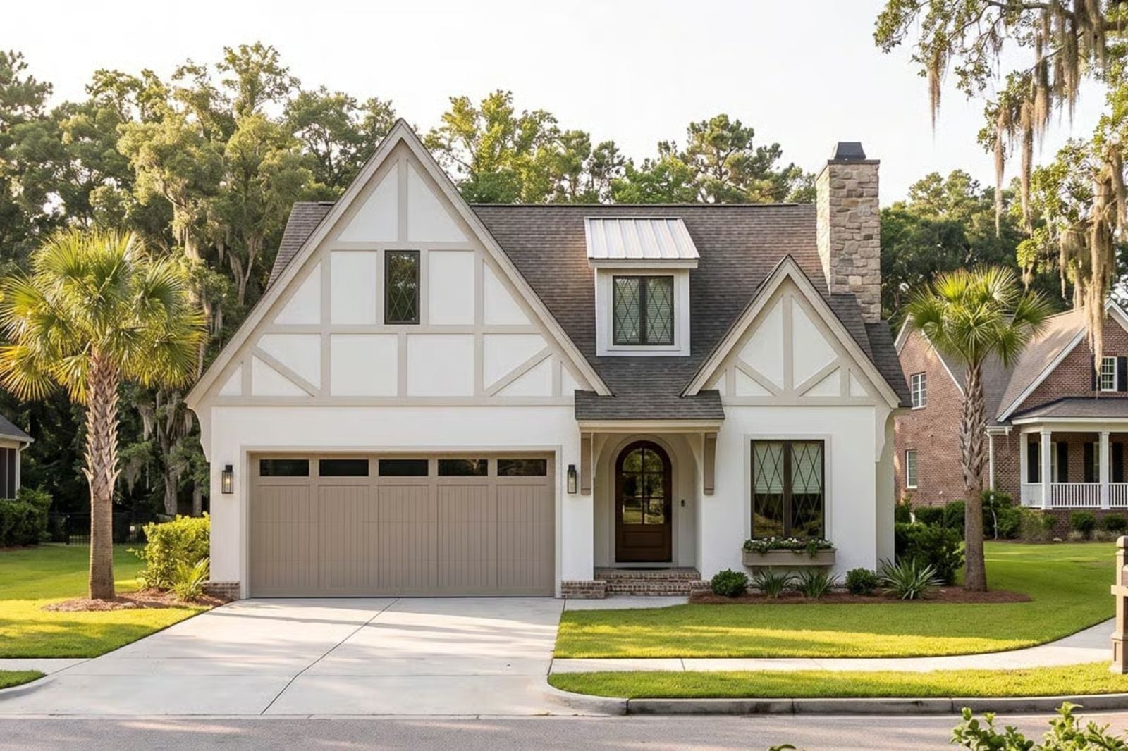 The Ainsley 2-Bedroom Tudor with Vaulted Great Room Designed for Couples Who Love a Good Reason to Light the Fireplace (Floor Plan)