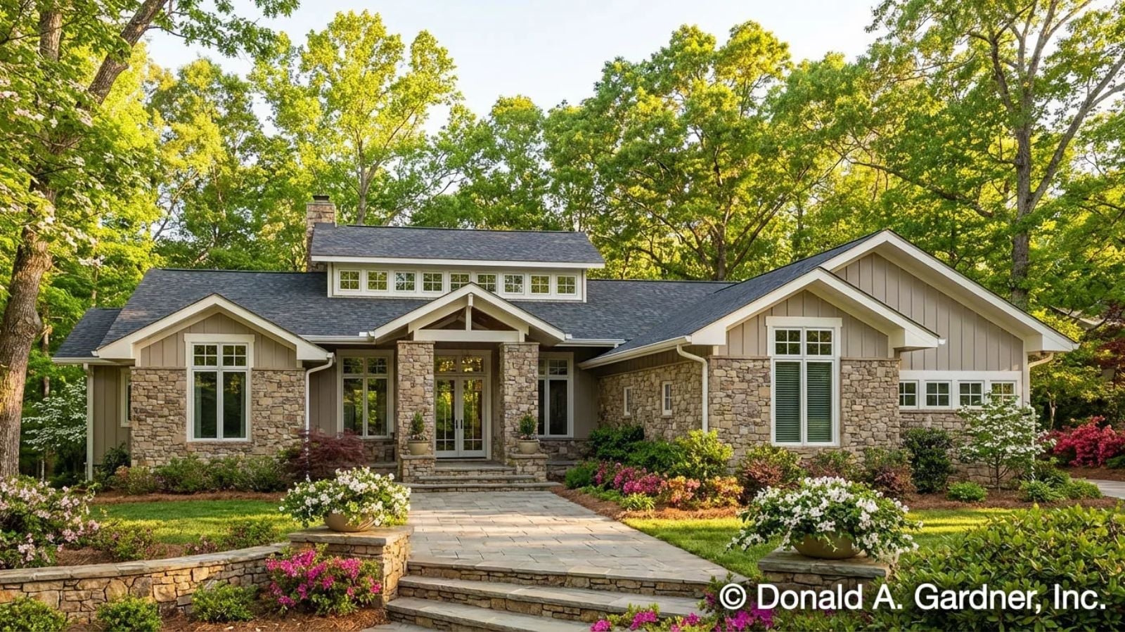 The Clearlake 3-Bedroom Modern Craftsman with Vaulted Great Room Designed for Couples Who Love a Good Reason to Light the Fireplace (Floor Plan)