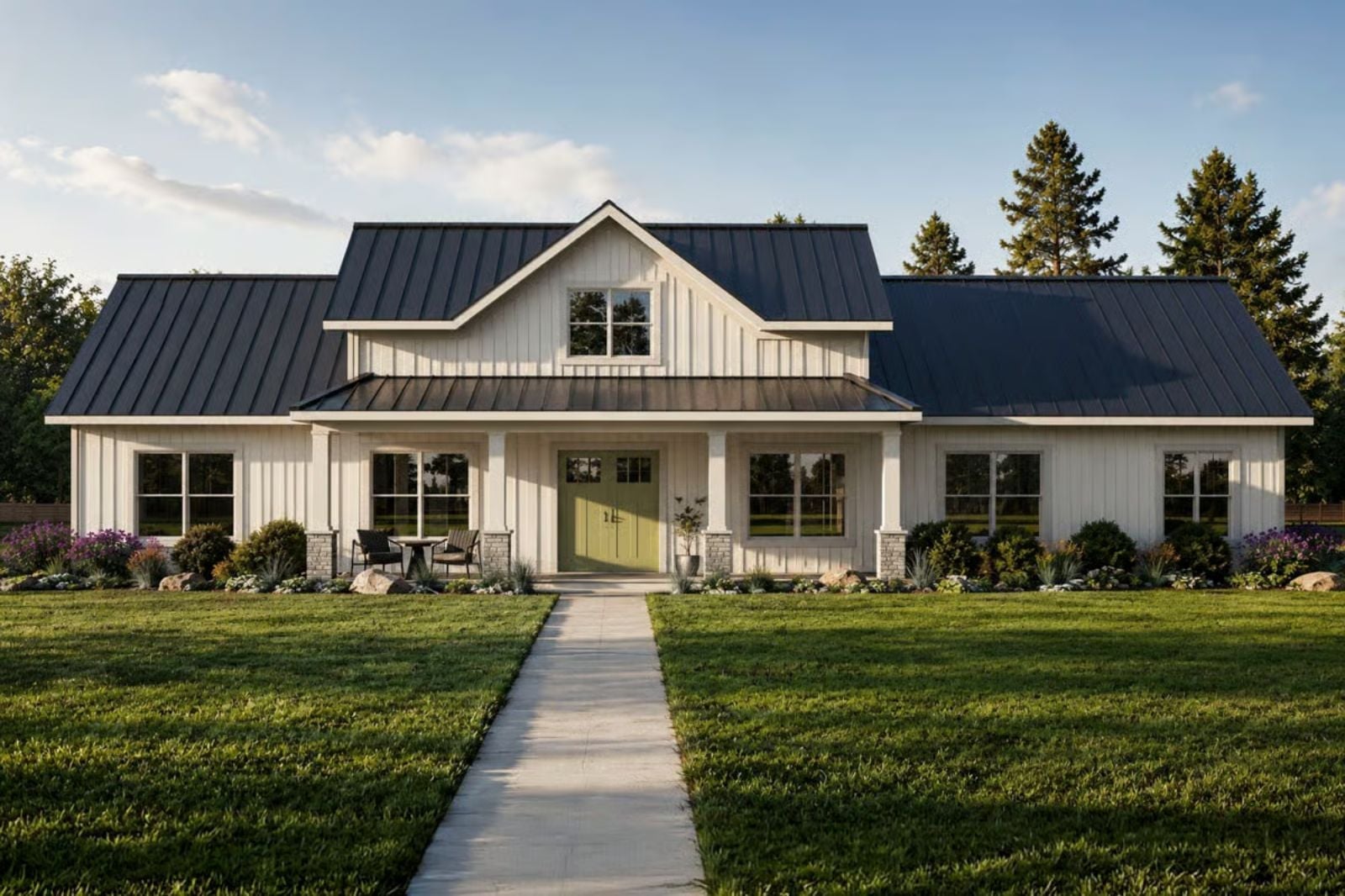 The Greenhaven 3-Bedroom Modern Farmhouse with Vaulted Great Room Designed for Families Who Refuse to Live in a Cookie-Cutter Subdivision (Floor Plan)